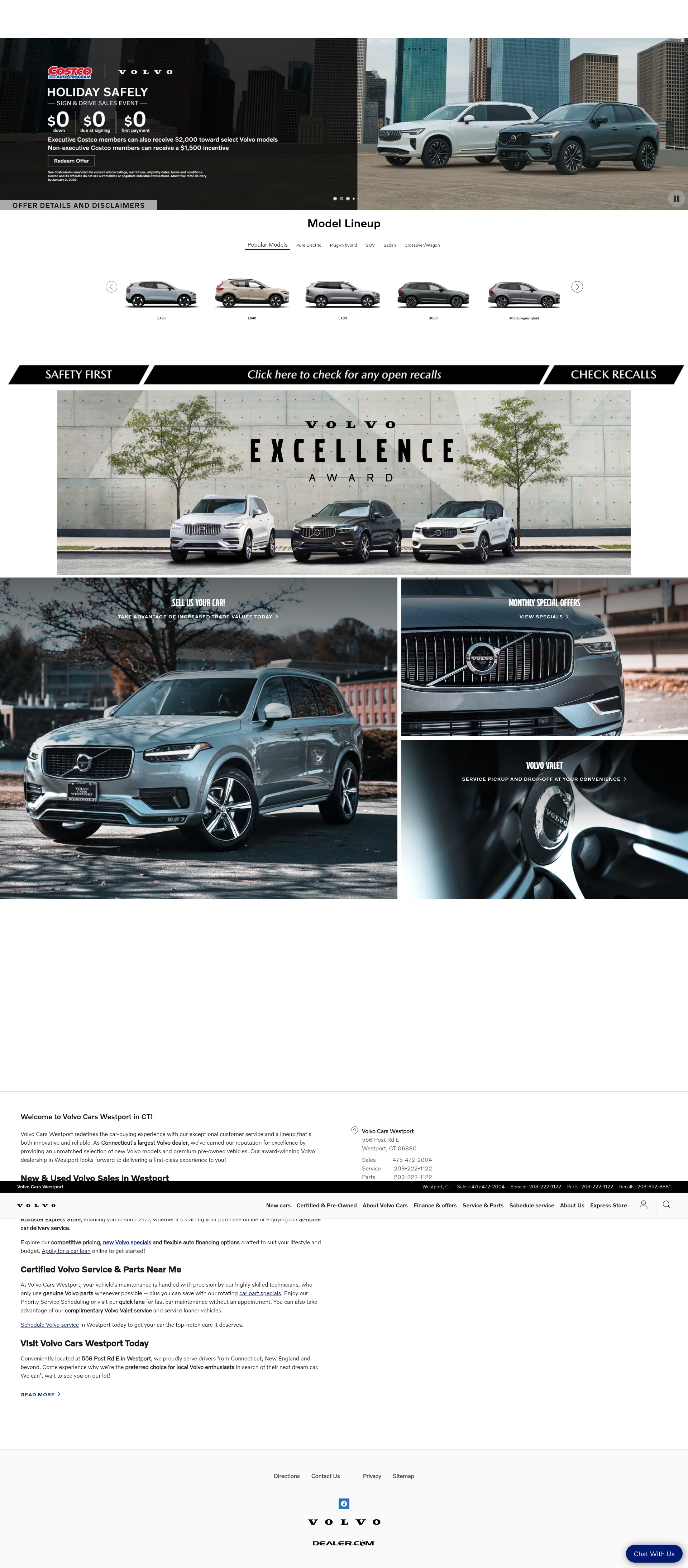 Screenshot of www.volvocarswestport.com