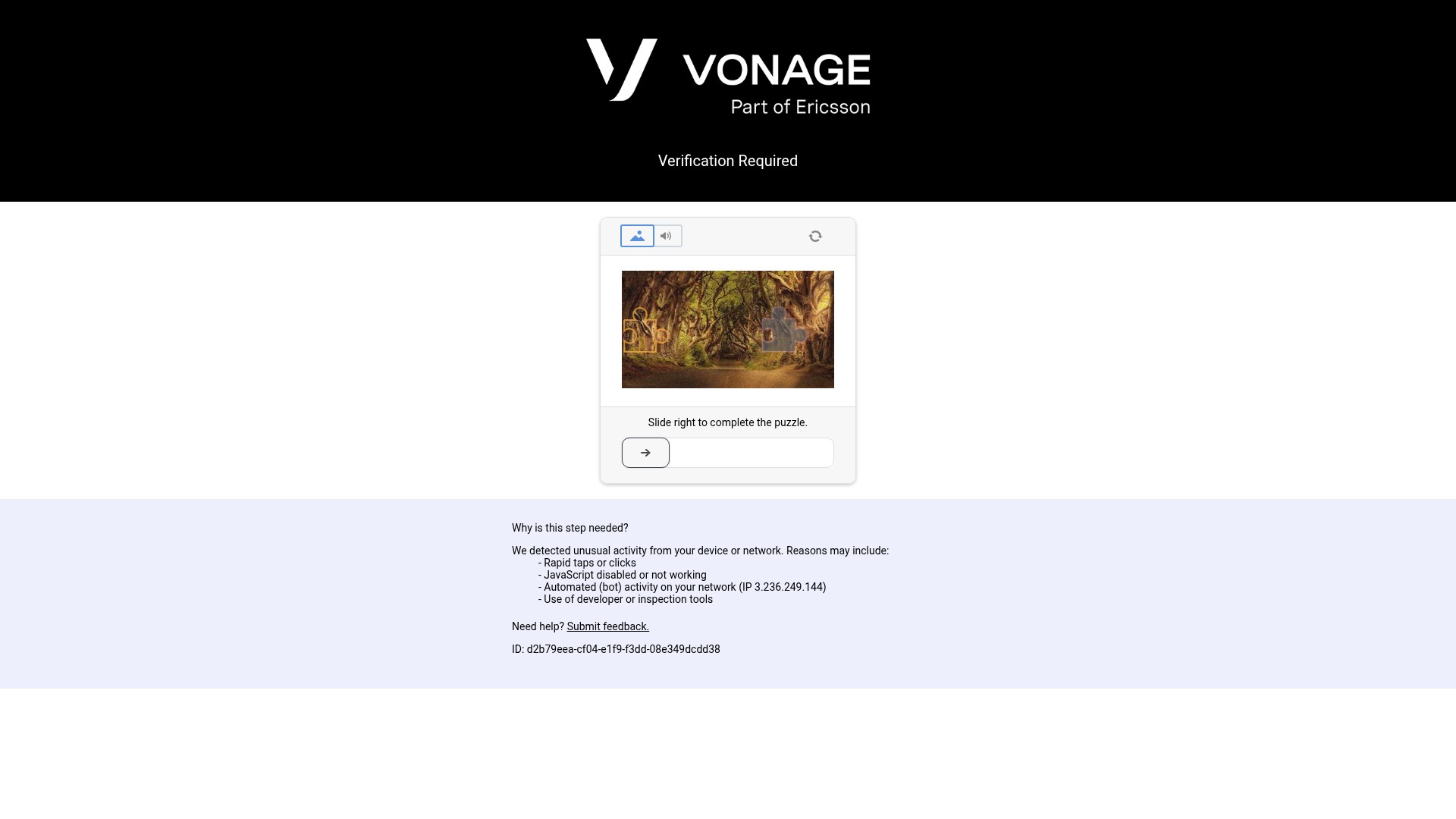 Screenshot of www.vonage.co.uk
