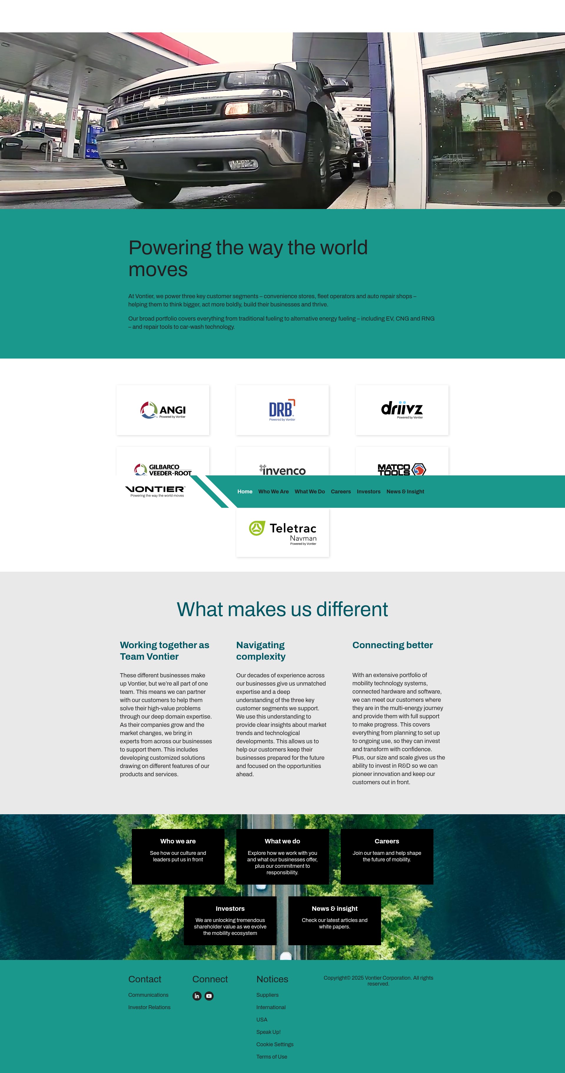 Screenshot of www.vontier.com