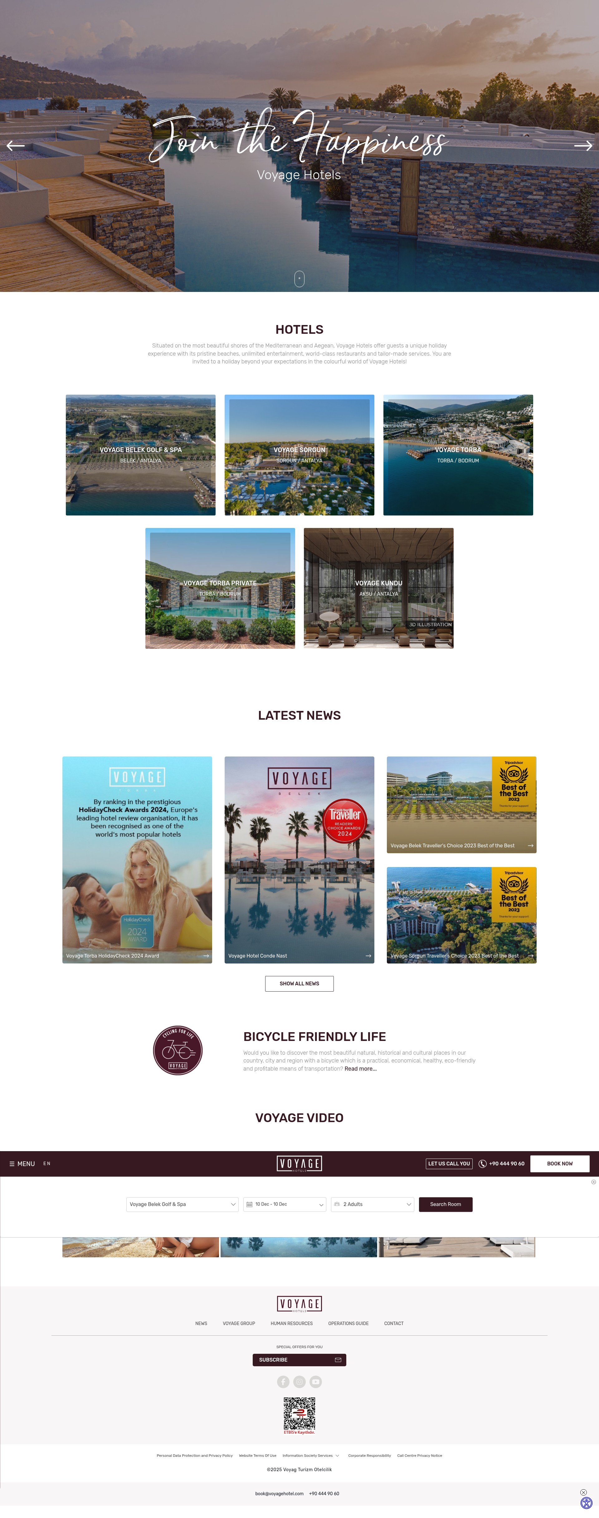 Screenshot of www.voyagehotel.com