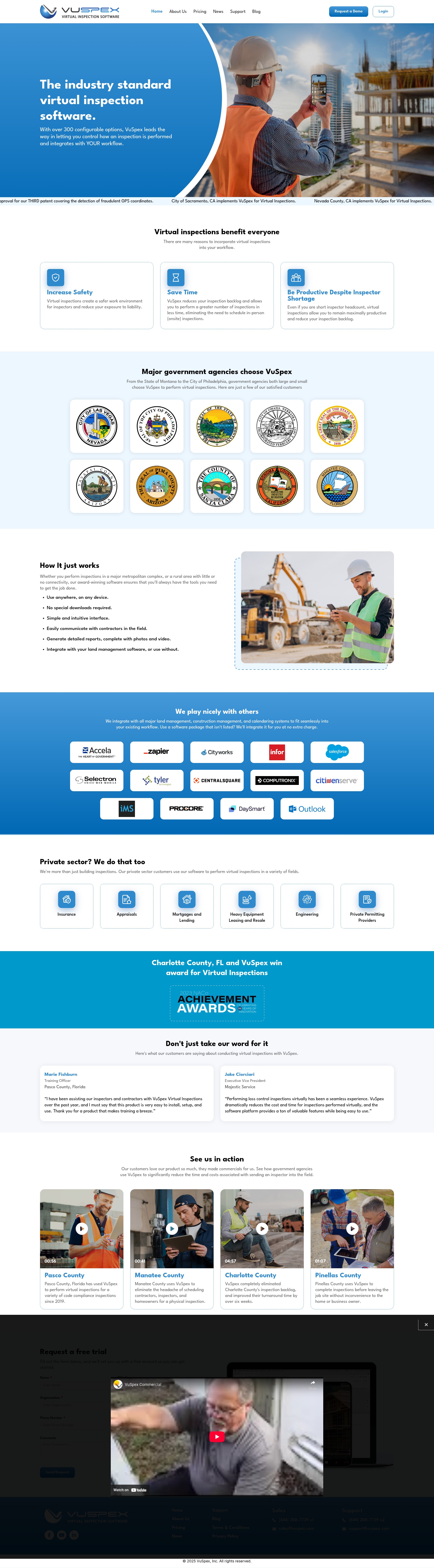Screenshot of www.vuspex.com