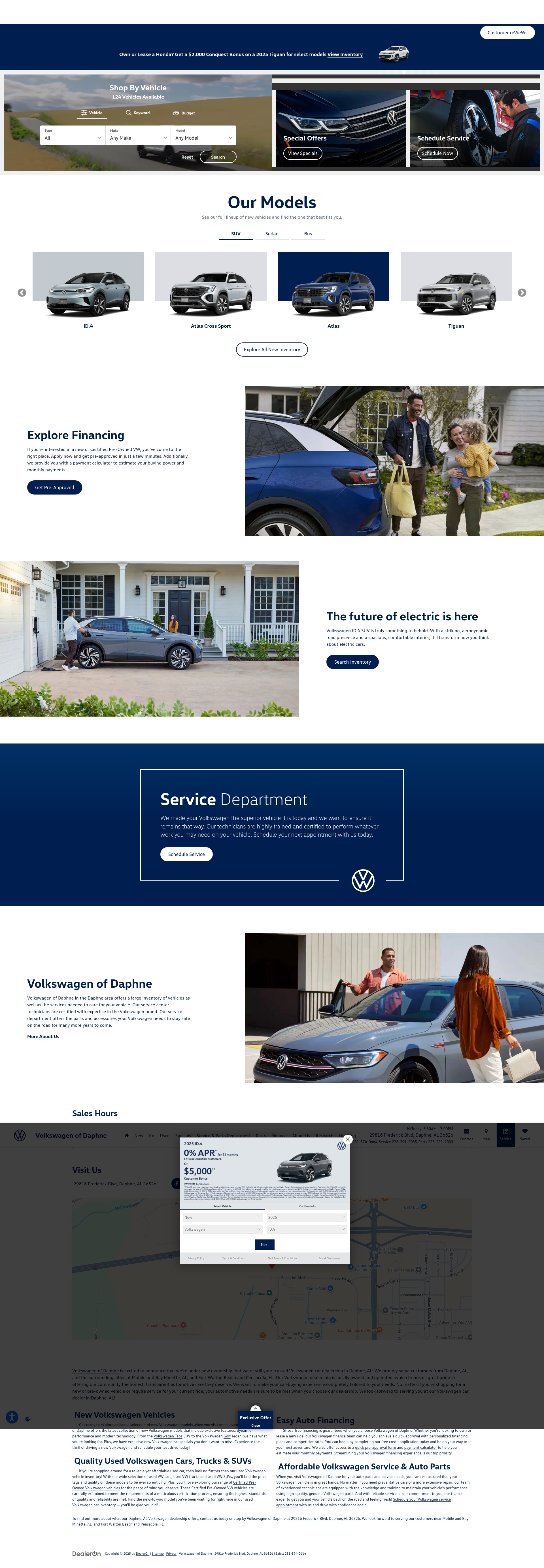 Screenshot of www.vwofdaphne.com