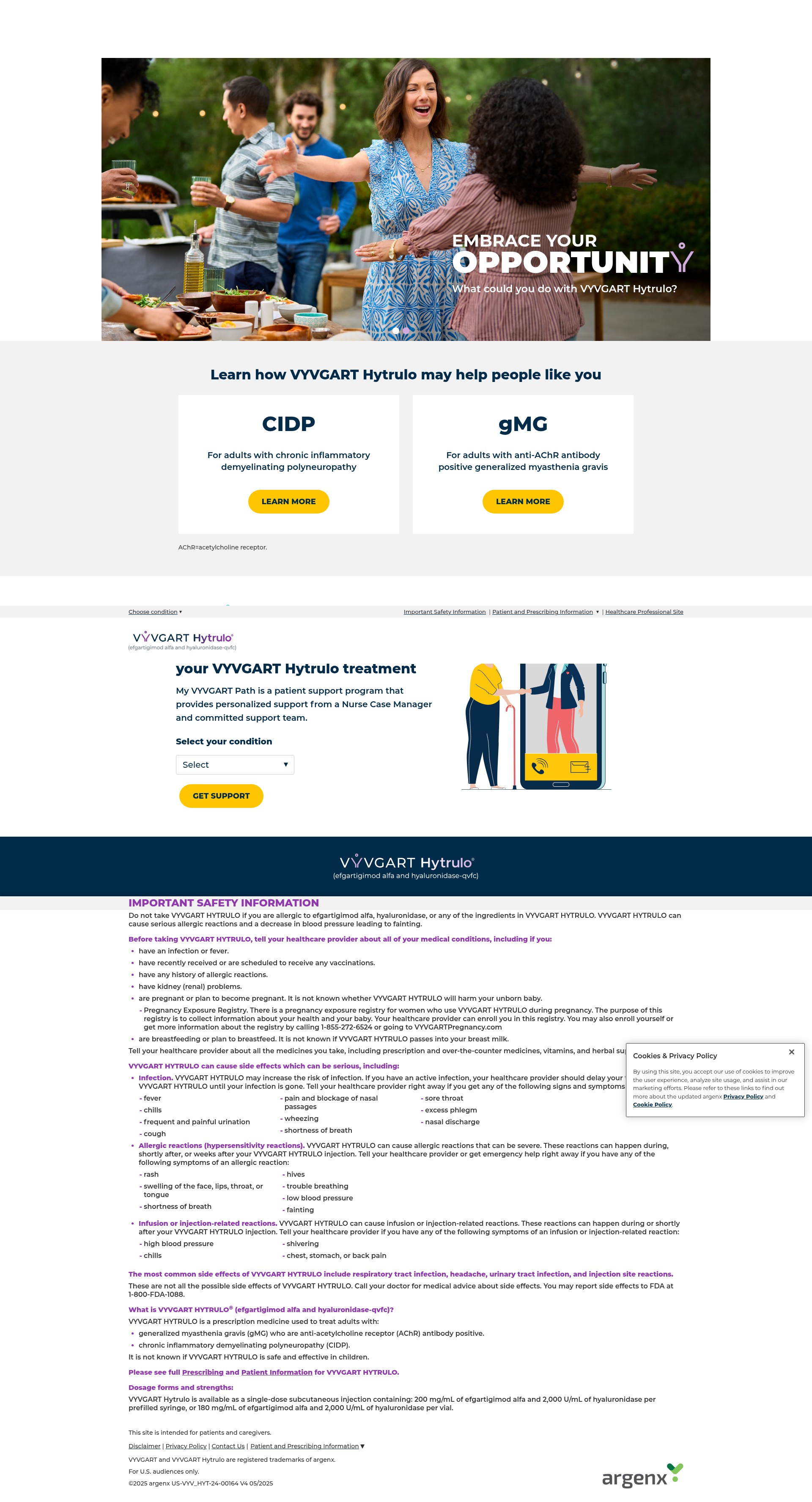 Screenshot of www.vyvgart.com
