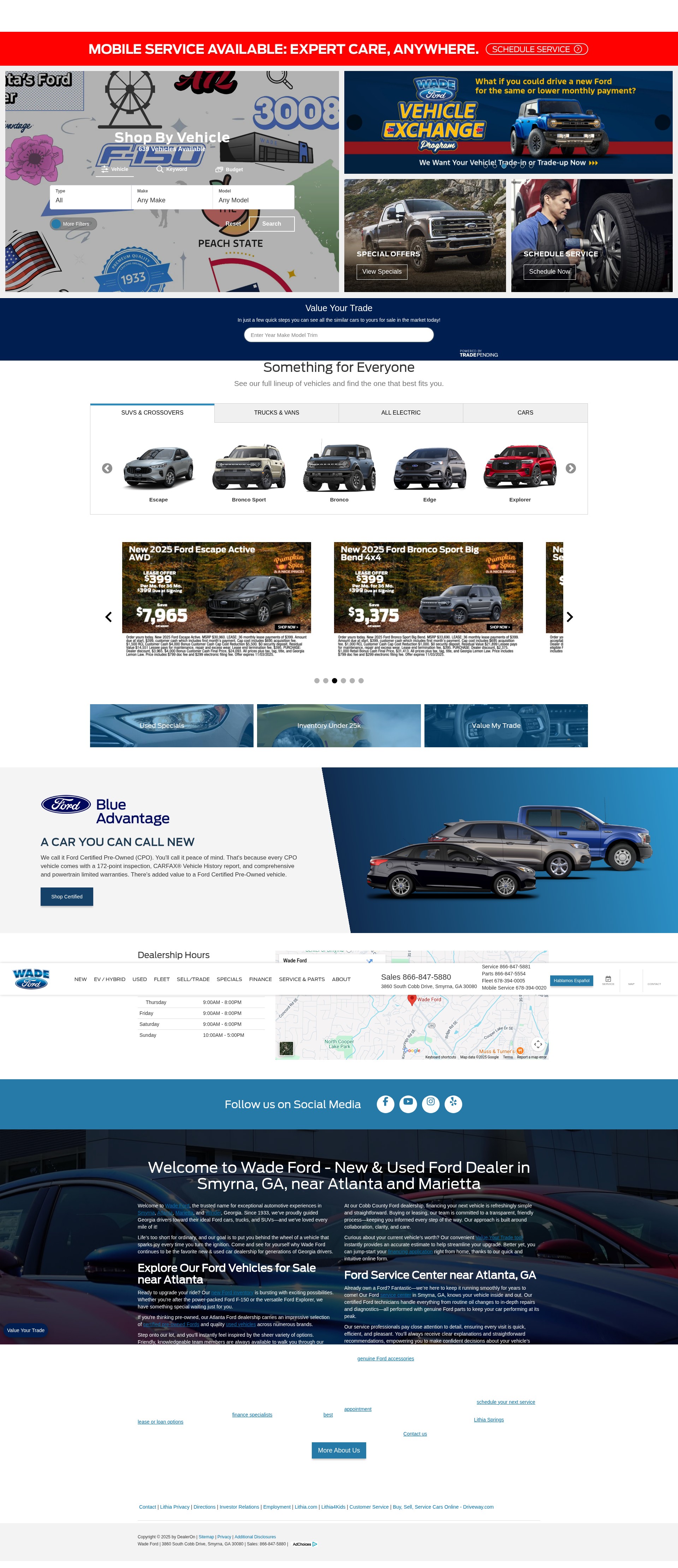 Screenshot of www.wadeford.com
