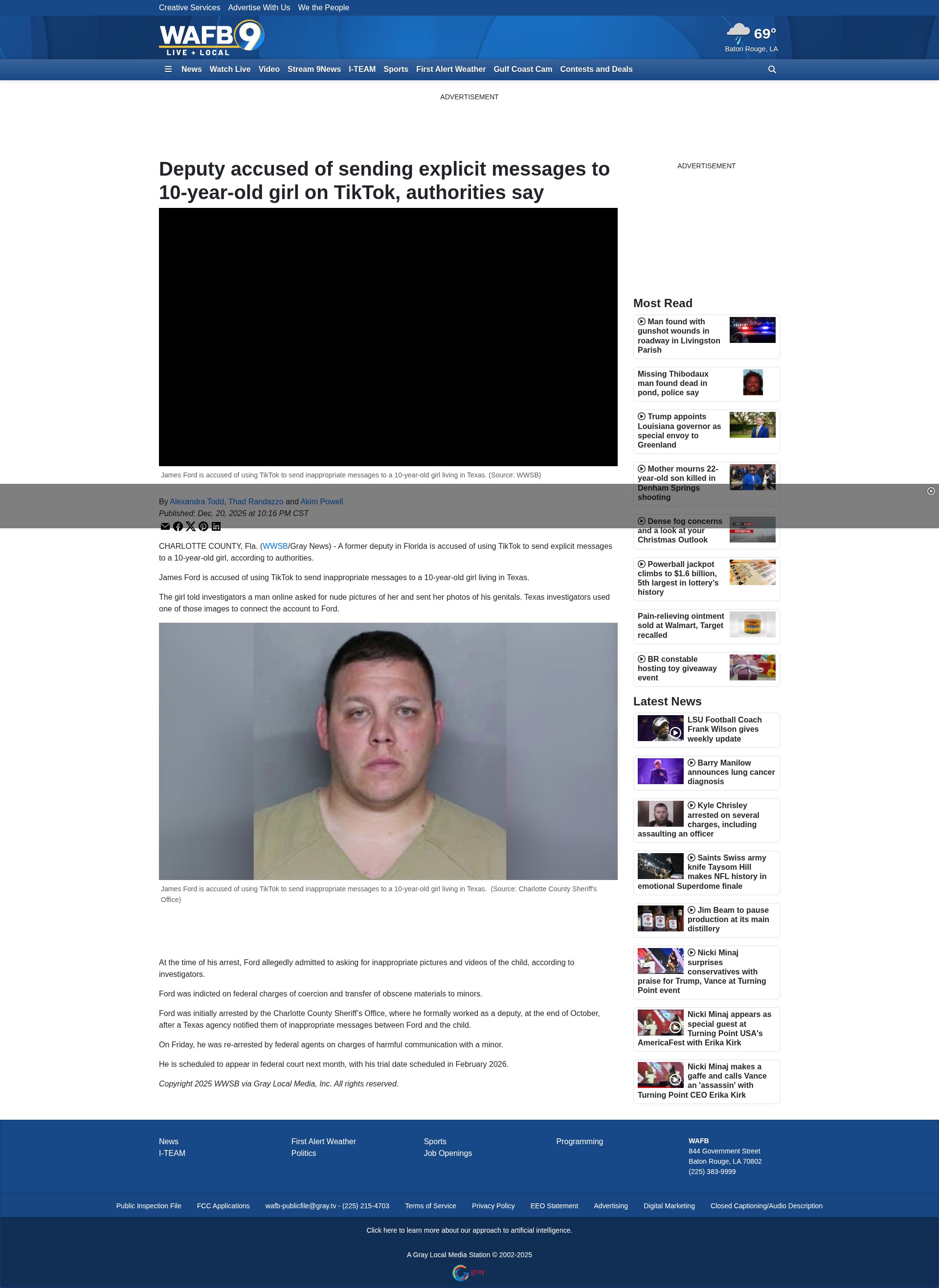 Screenshot of www.wafb.com