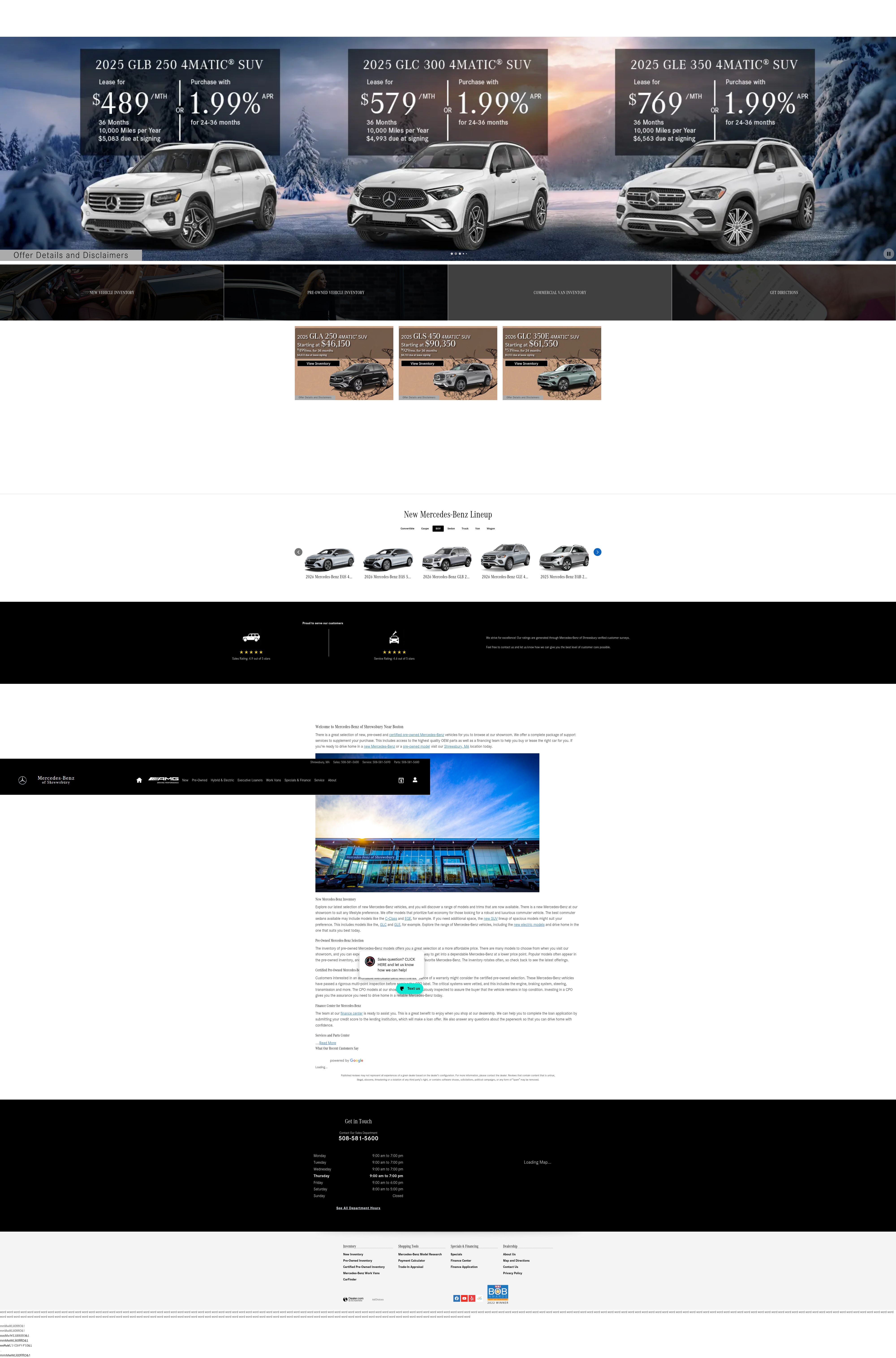 Screenshot of www.wagnermercedesofshrewsbury.com