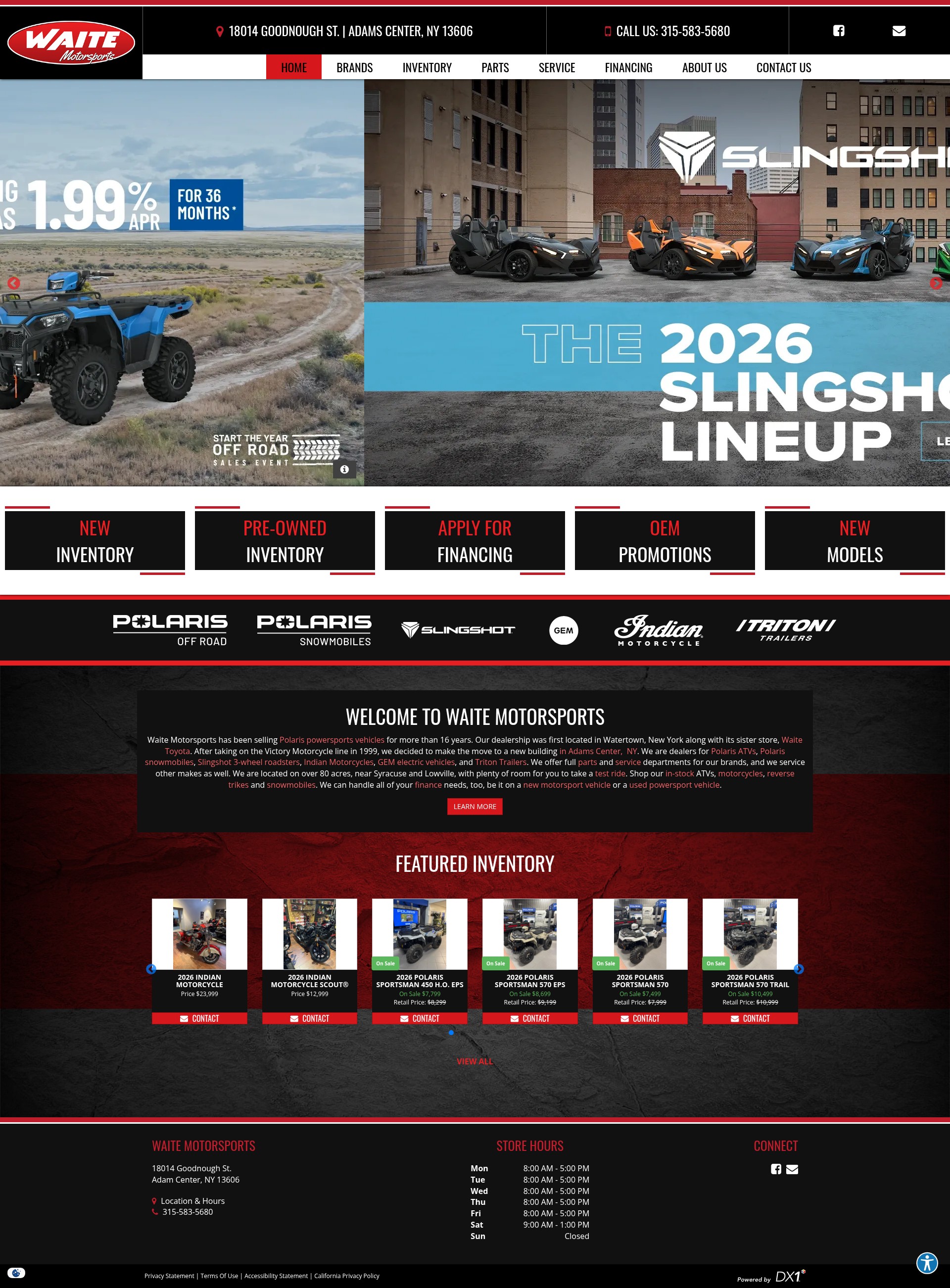 Screenshot of www.waitemotorsports.com