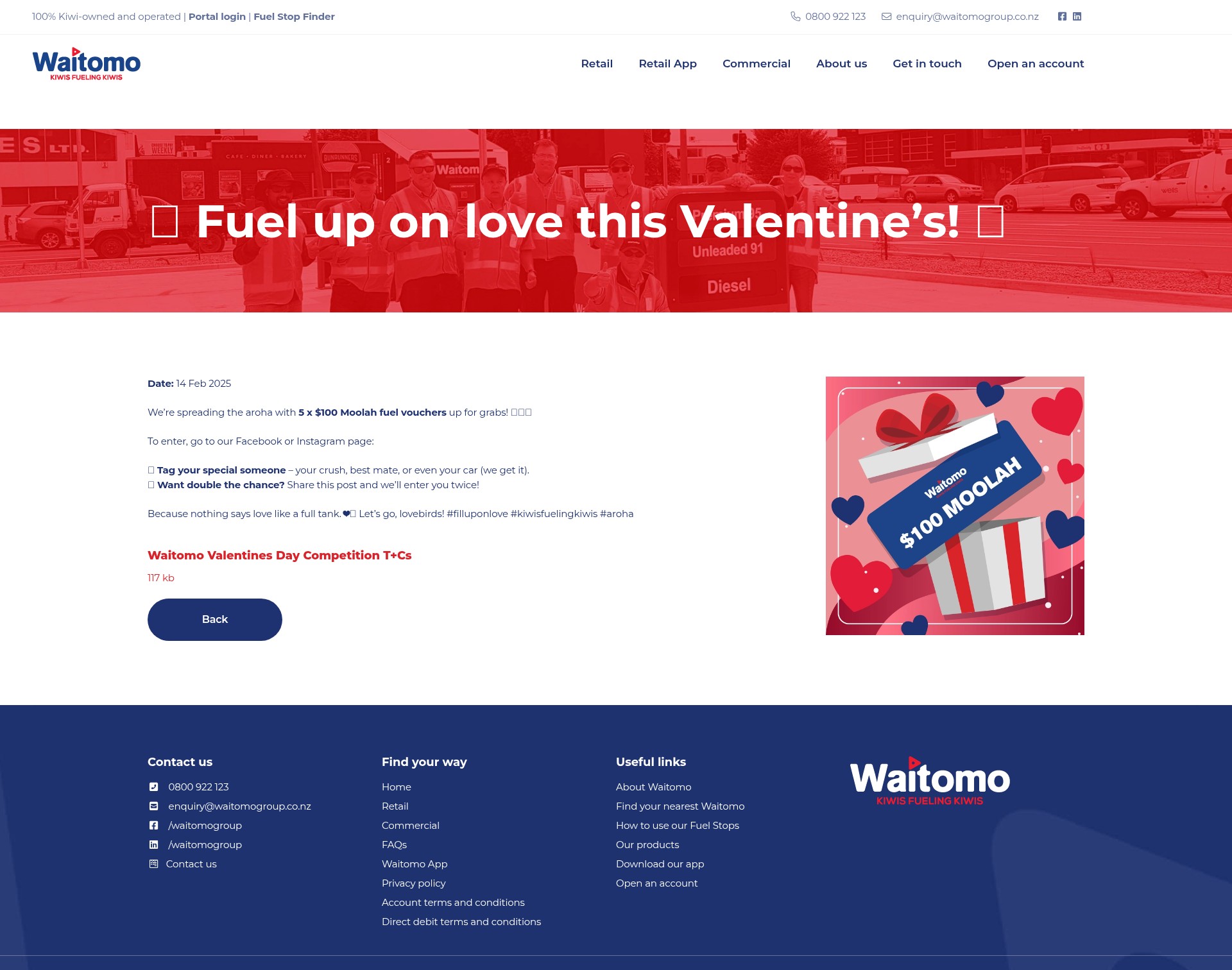Screenshot of www.waitomogroup.co.nz