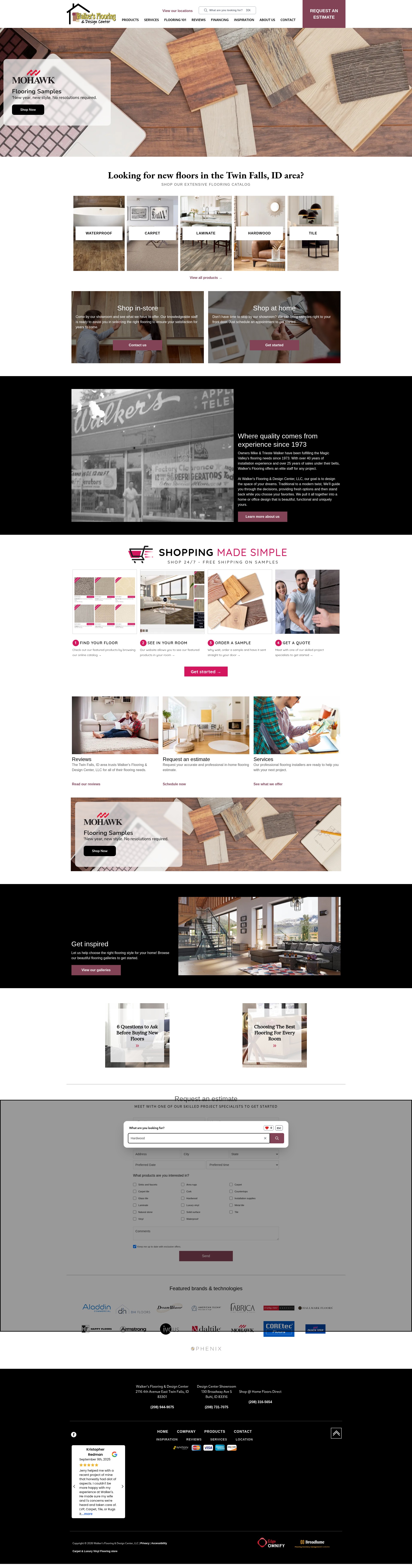 Screenshot of www.walkersflooring.com