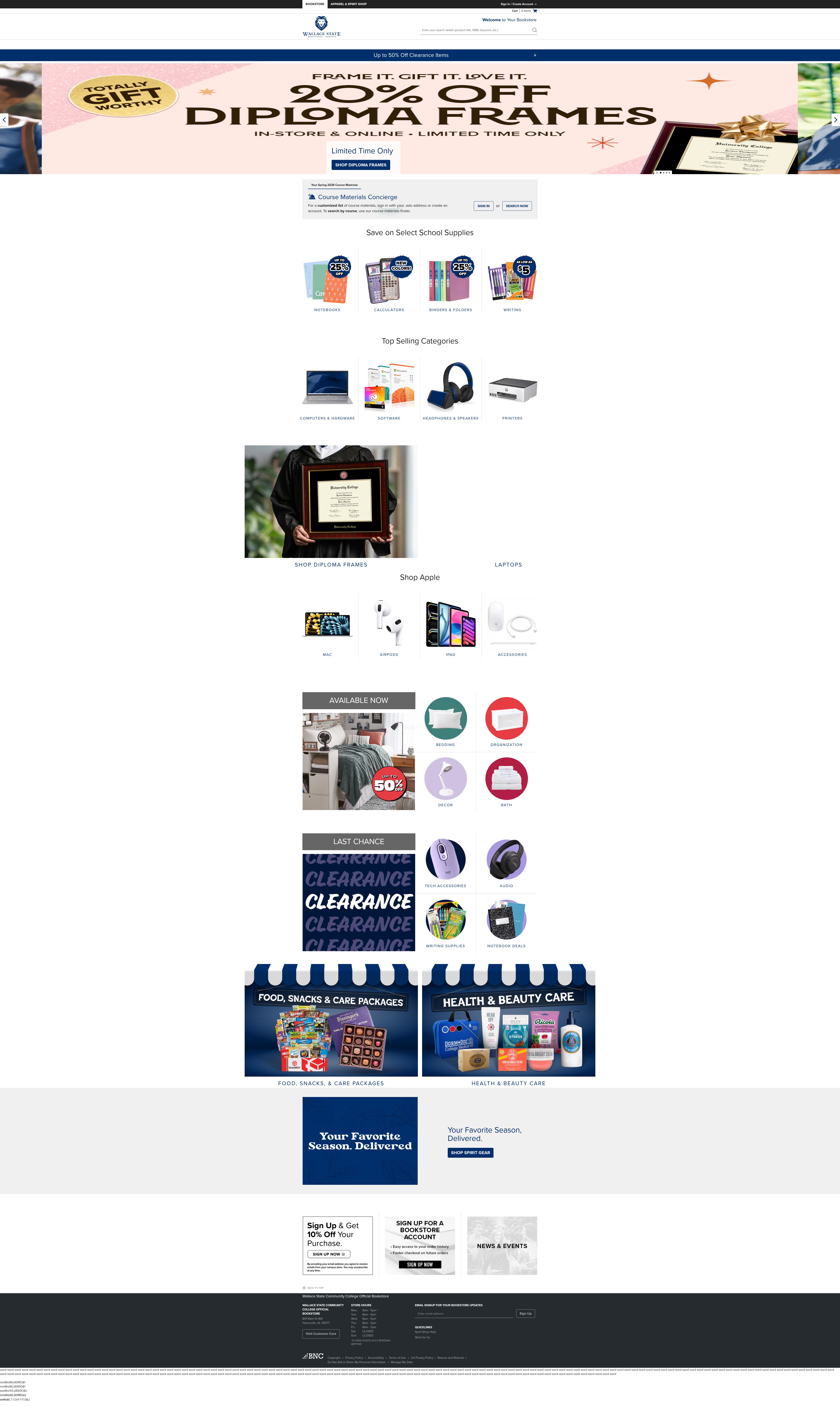 Screenshot of www.wallacestate.edu