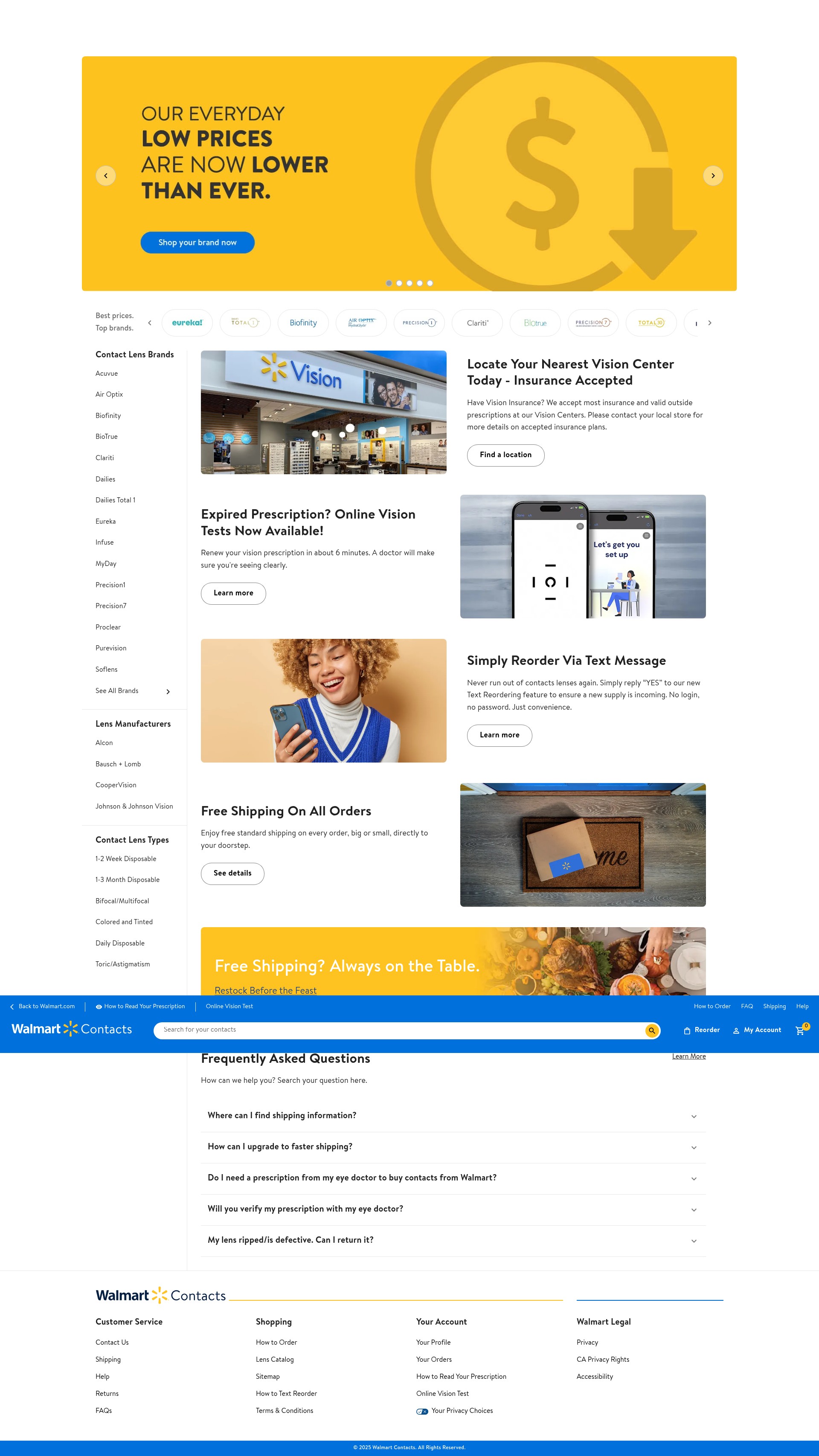 Screenshot of www.walmartcontacts.com