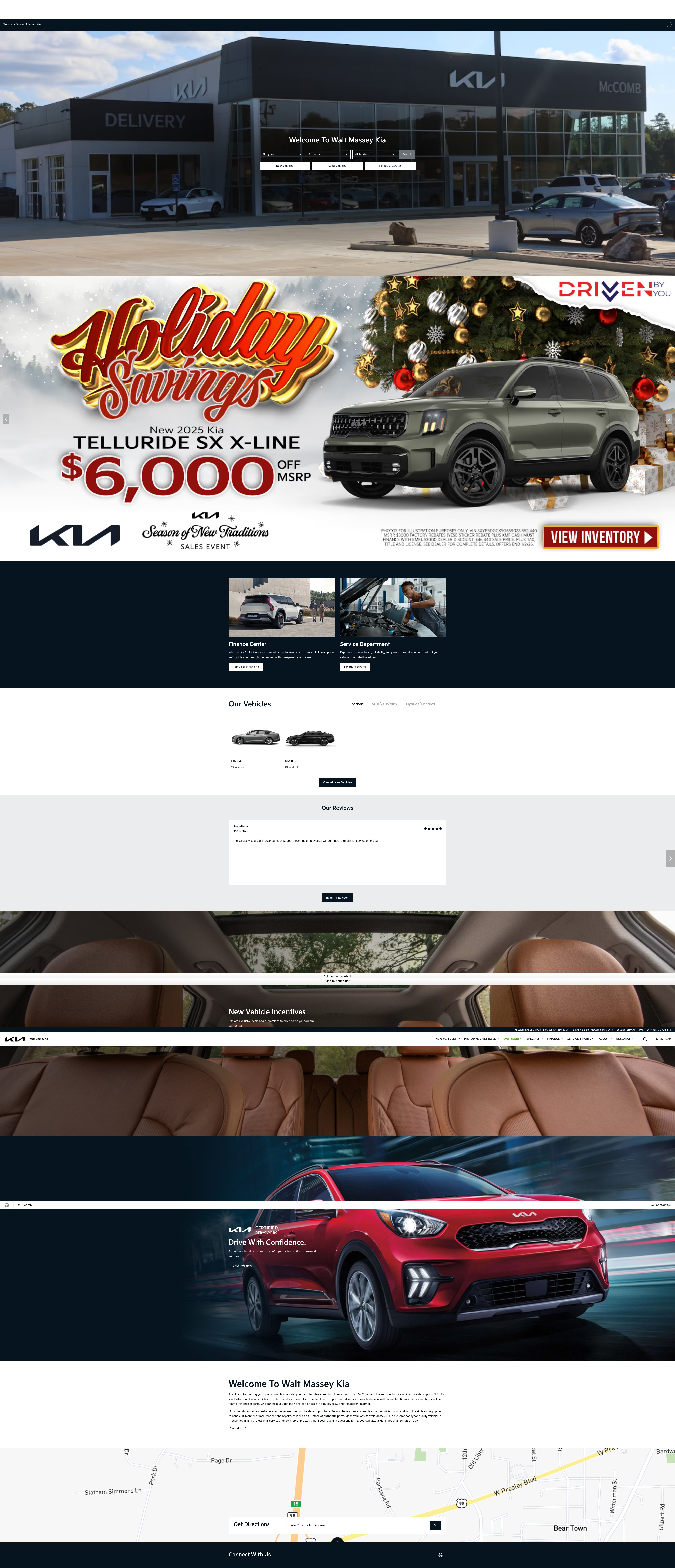 Screenshot of www.waltmasseykia.com