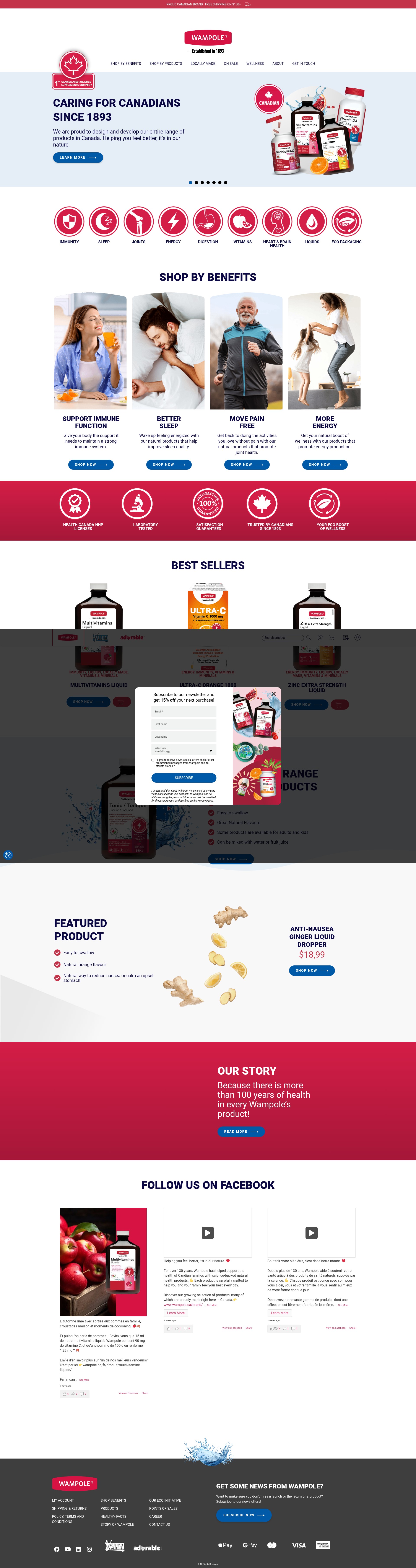Screenshot of www.wampole.ca