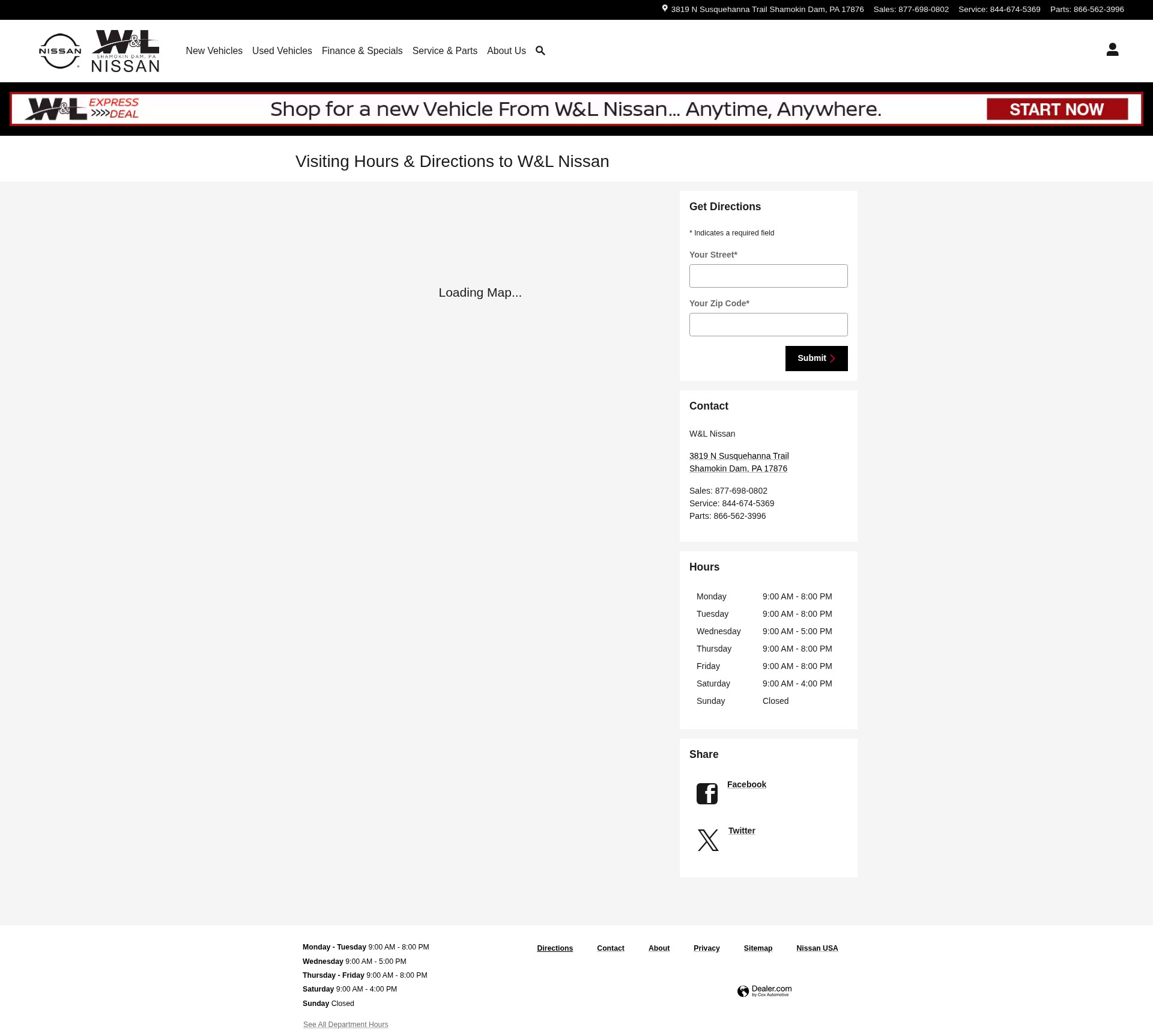 Screenshot of www.wandlnissan.com