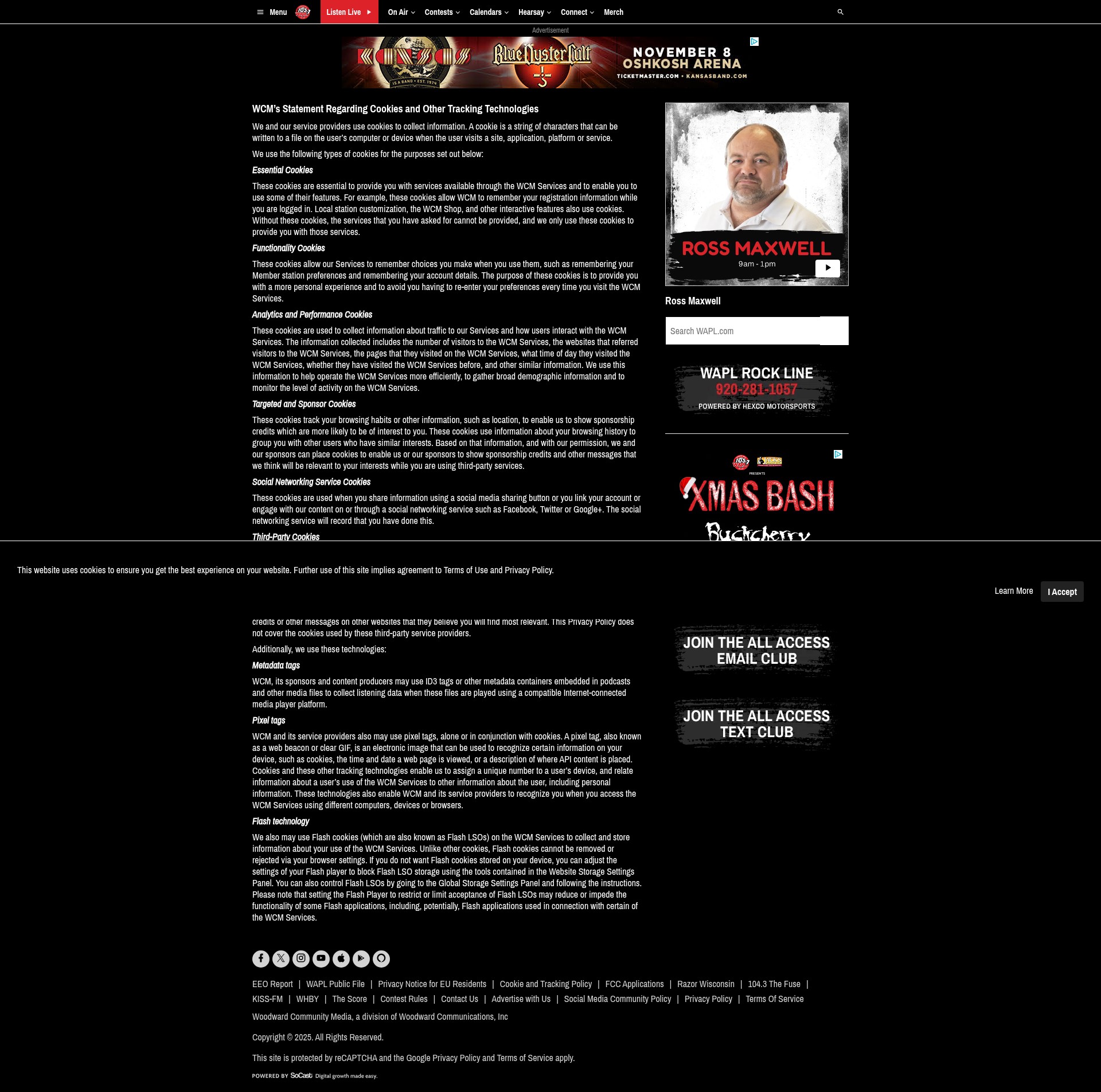 Screenshot of www.wapl.com