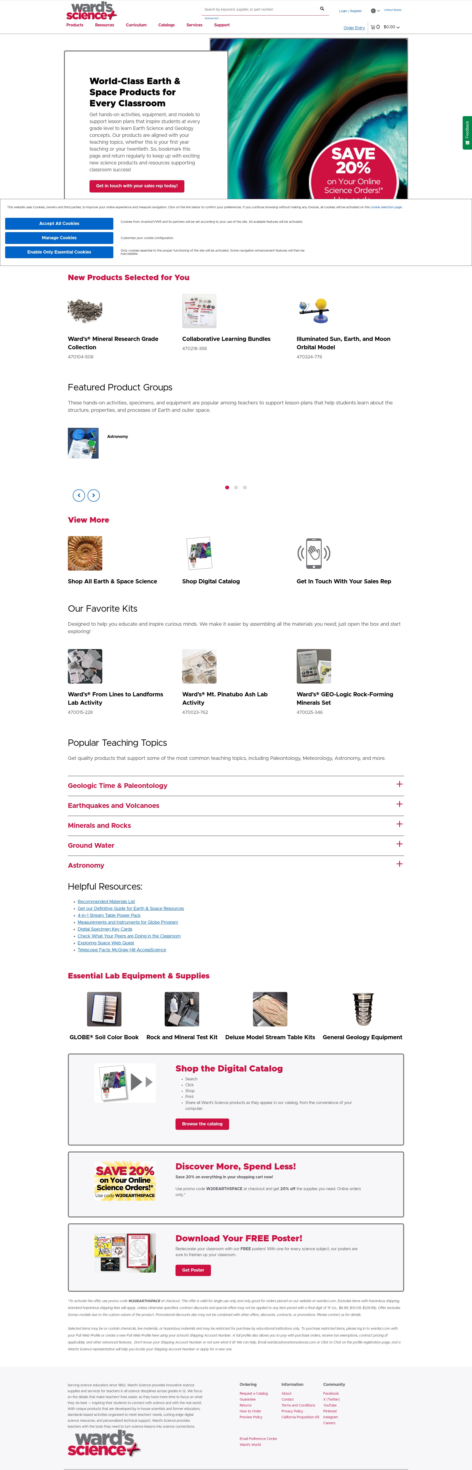 Screenshot of www.wardsci.com
