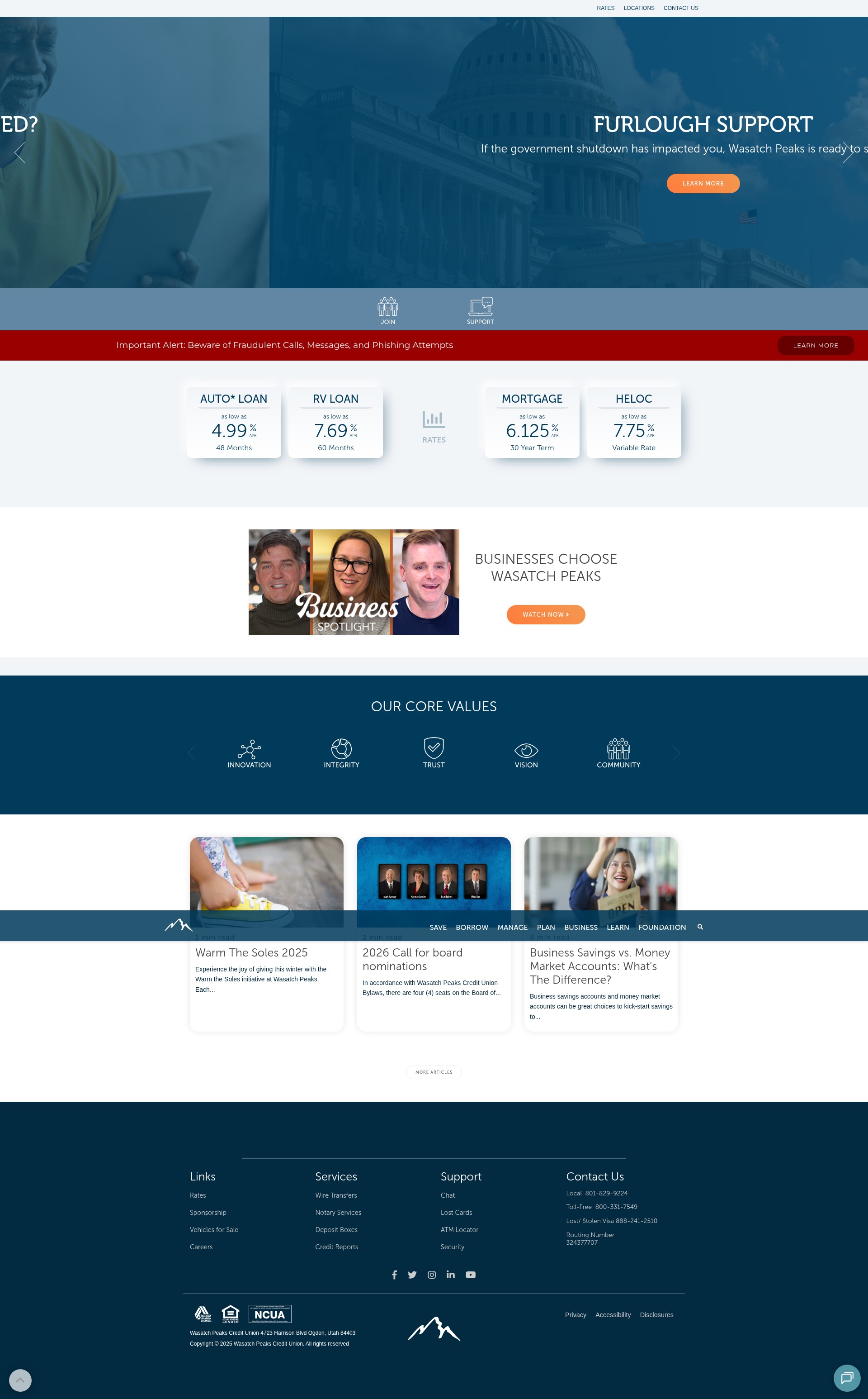 Screenshot of www.wasatchpeaks.com