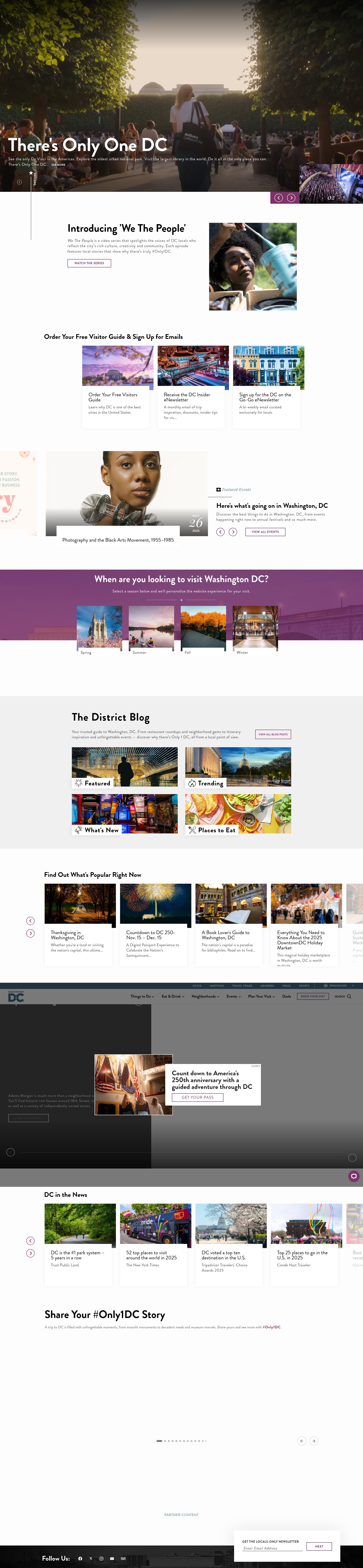 Screenshot of www.washington.org