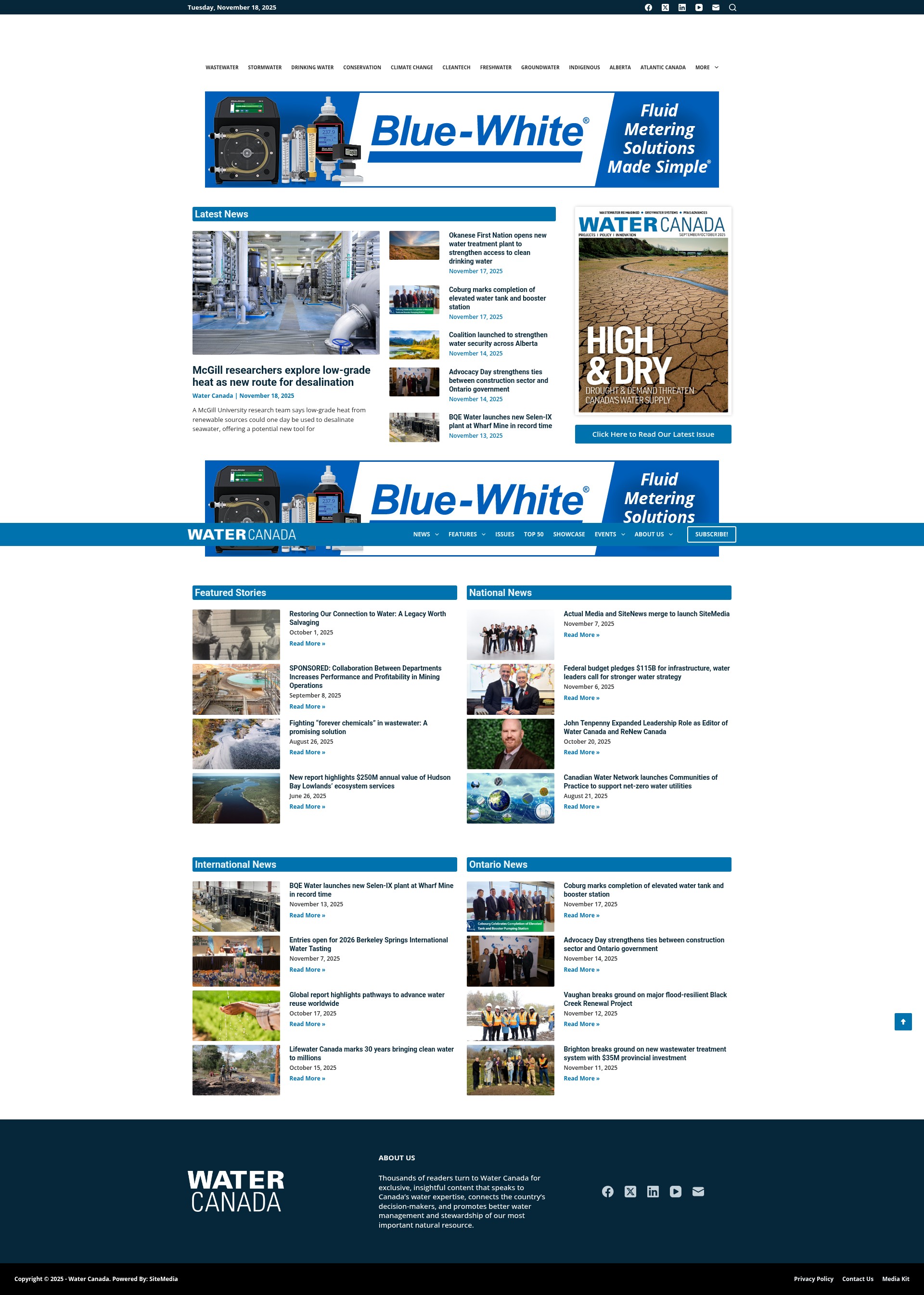 Screenshot of www.watercanada.net