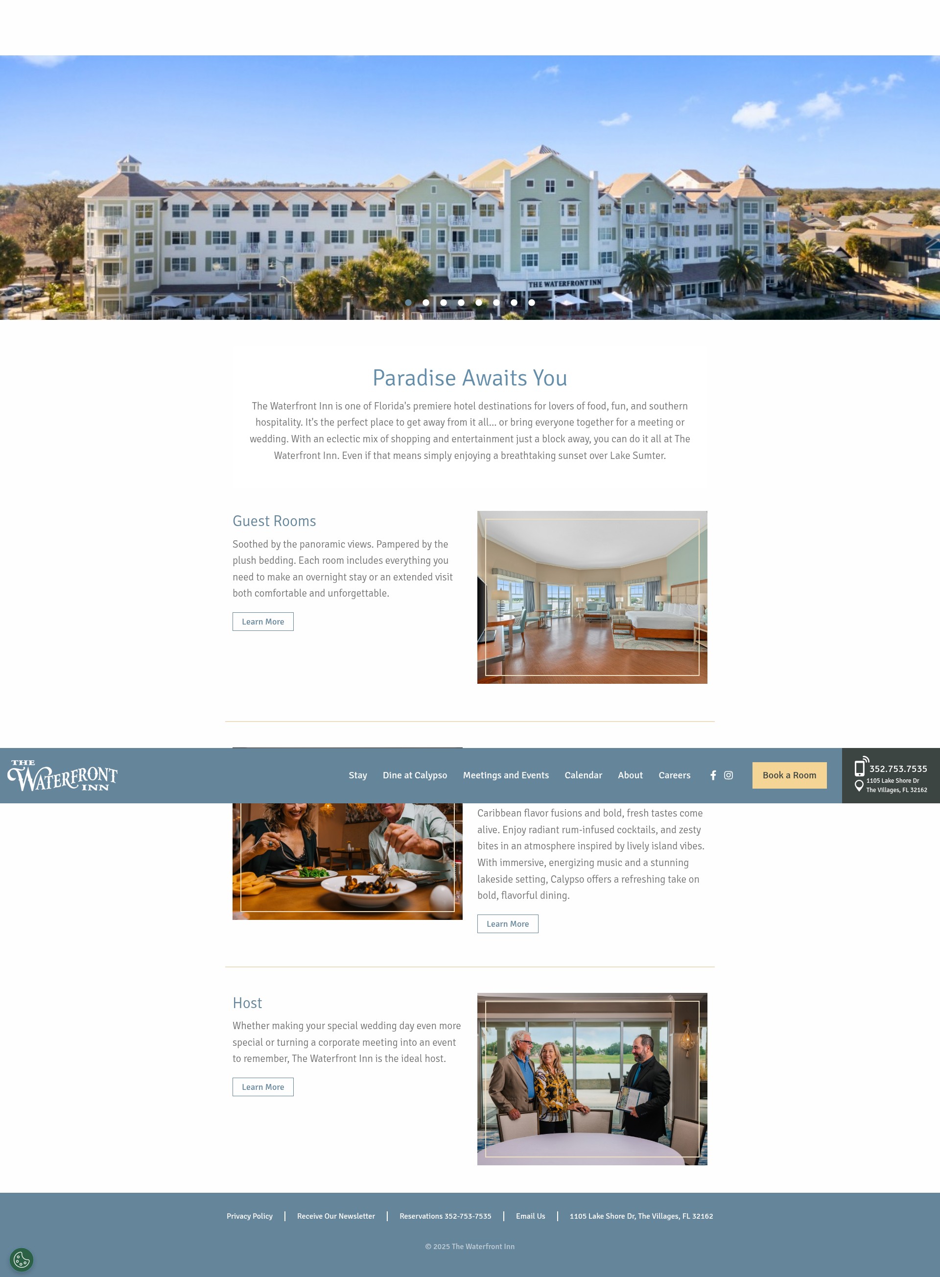 Screenshot of www.waterfrontinnvillages.com