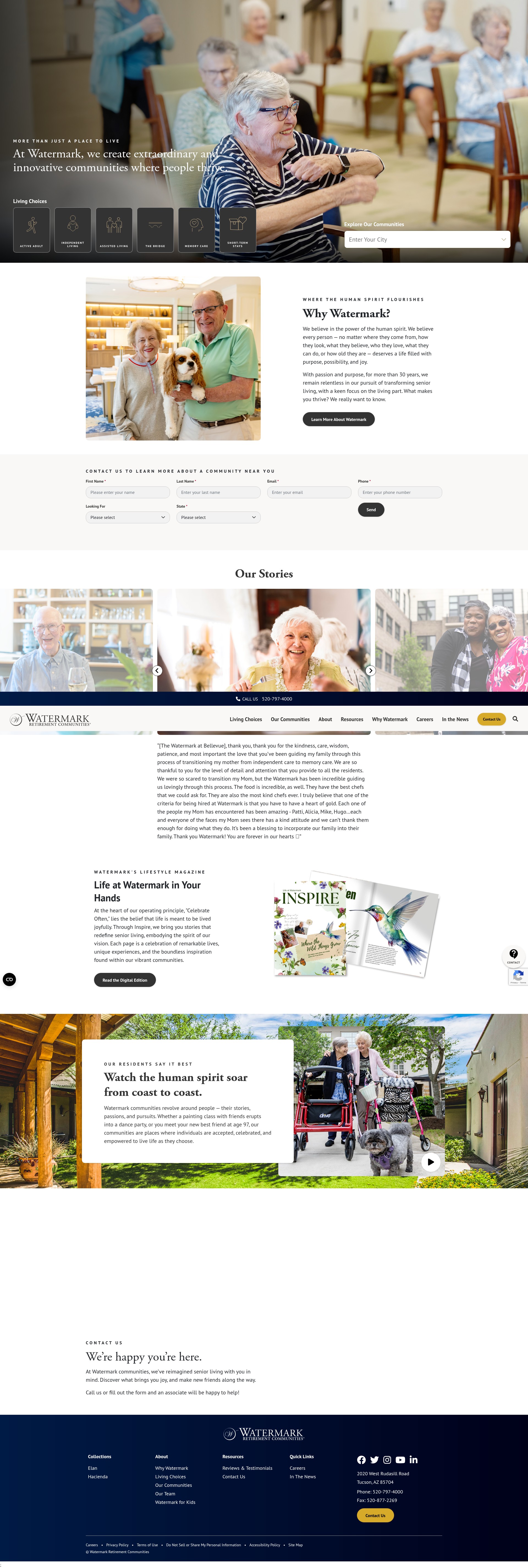 Screenshot of www.watermarkcommunities.com