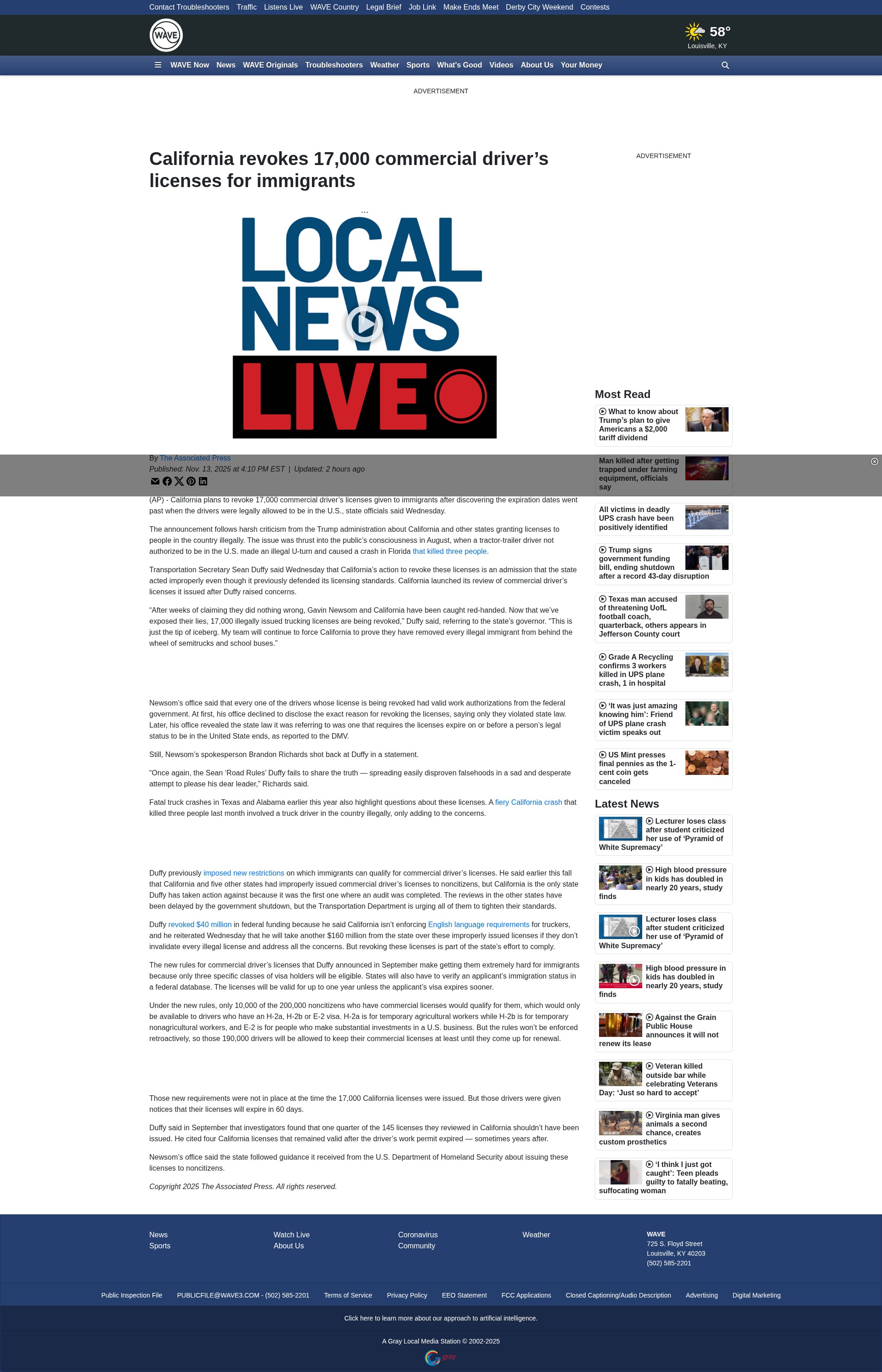 Screenshot of www.wave3.com