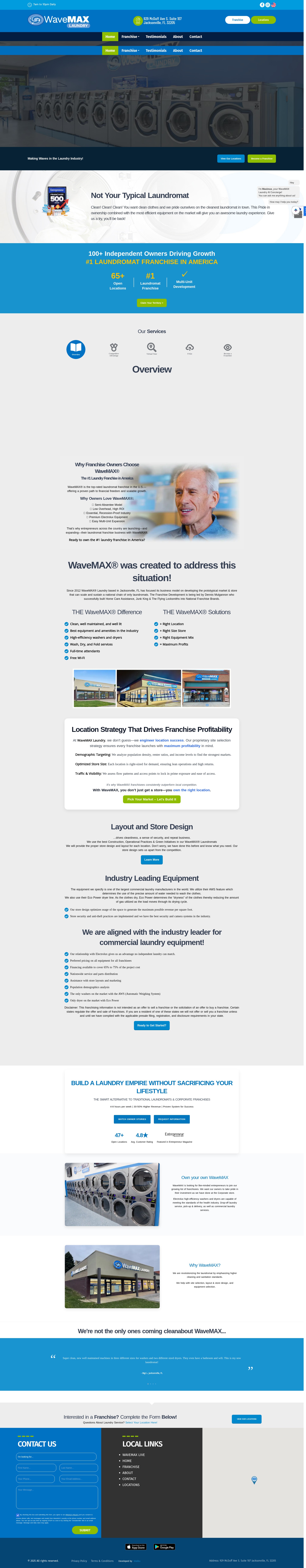 Screenshot of www.wavemaxlaundry.com