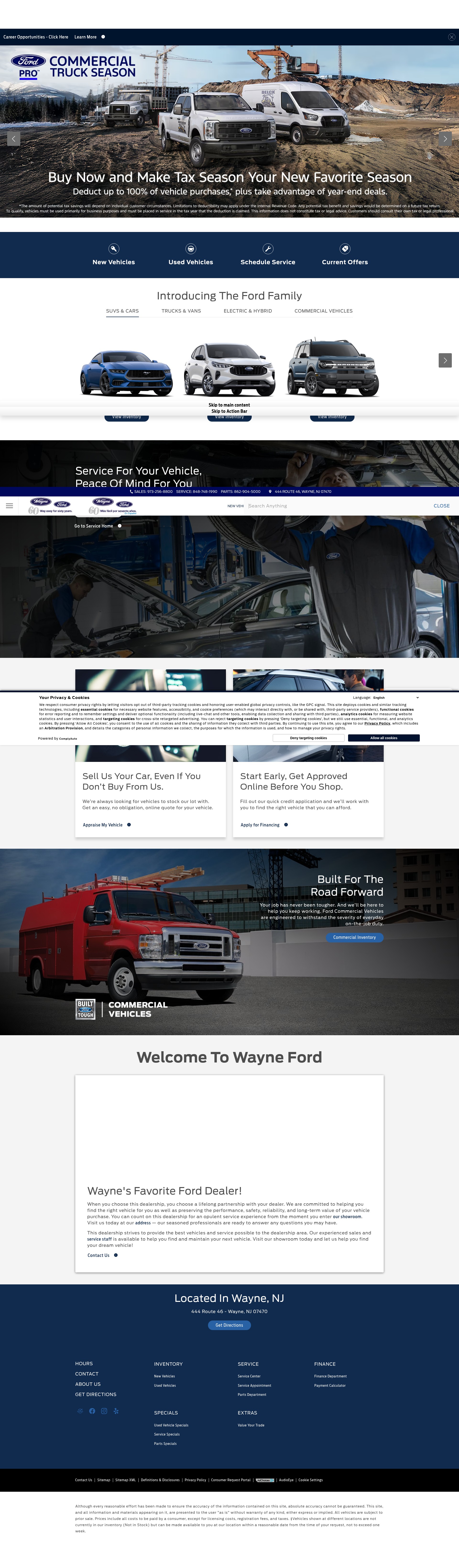 Screenshot of www.waynefordcars.com