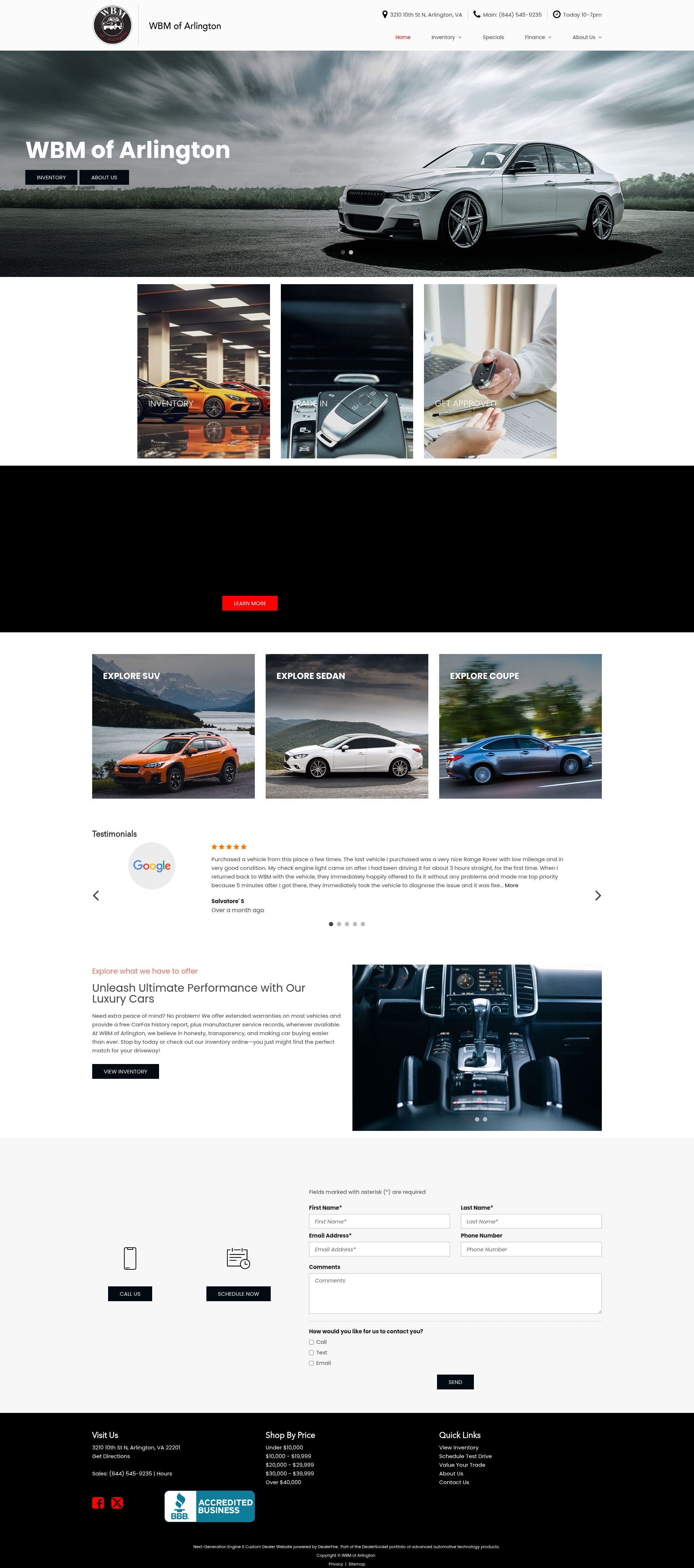 Screenshot of www.wbminc.com
