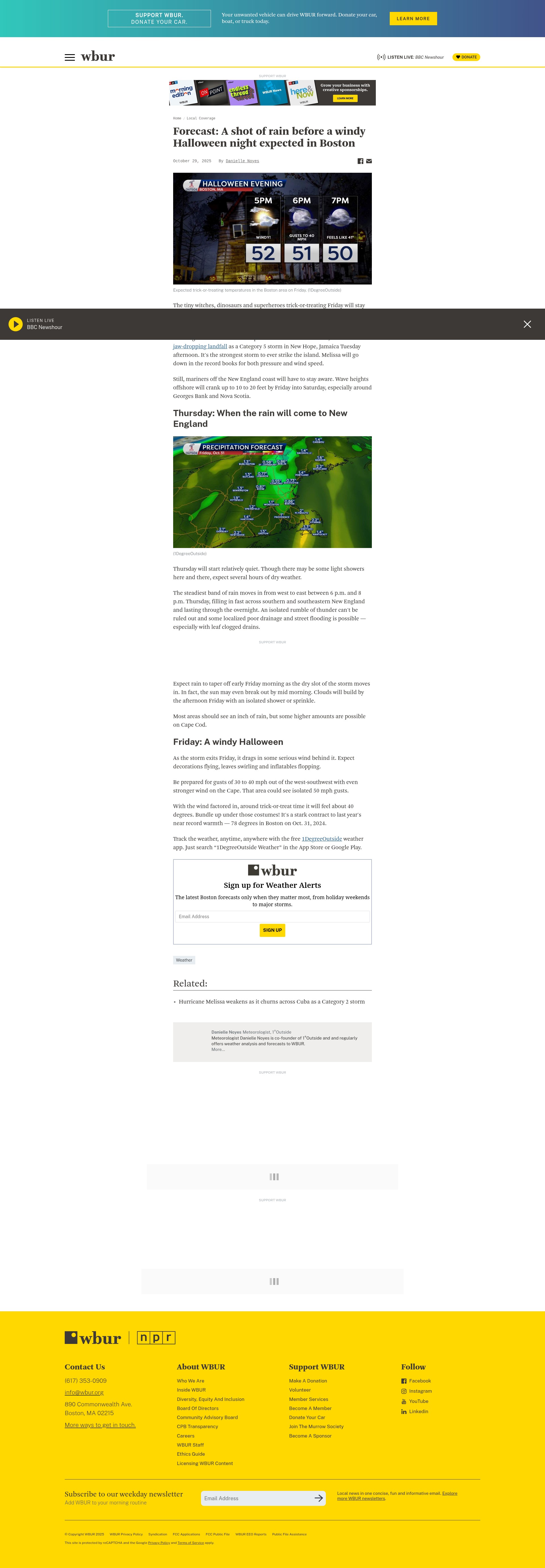 Screenshot of www.wbur.org