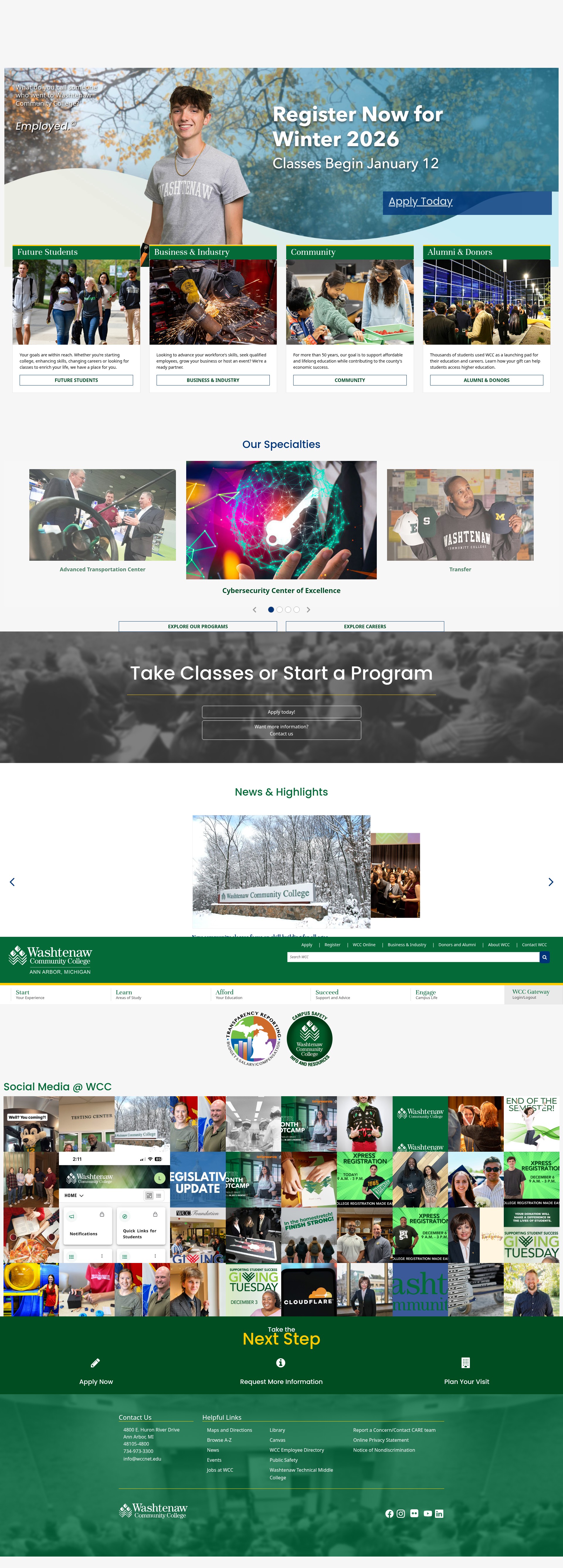 Screenshot of www.wccnet.edu