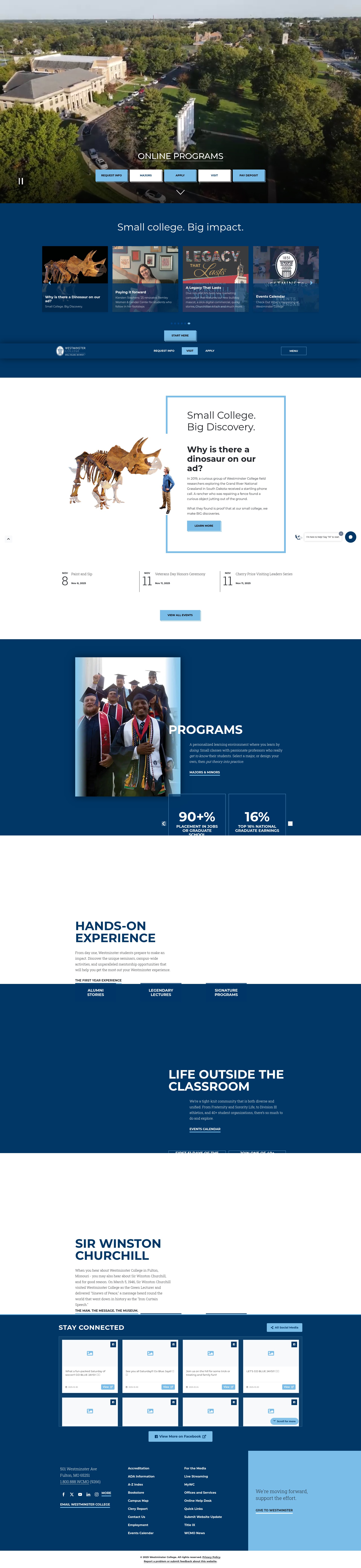 Screenshot of www.wcmo.edu