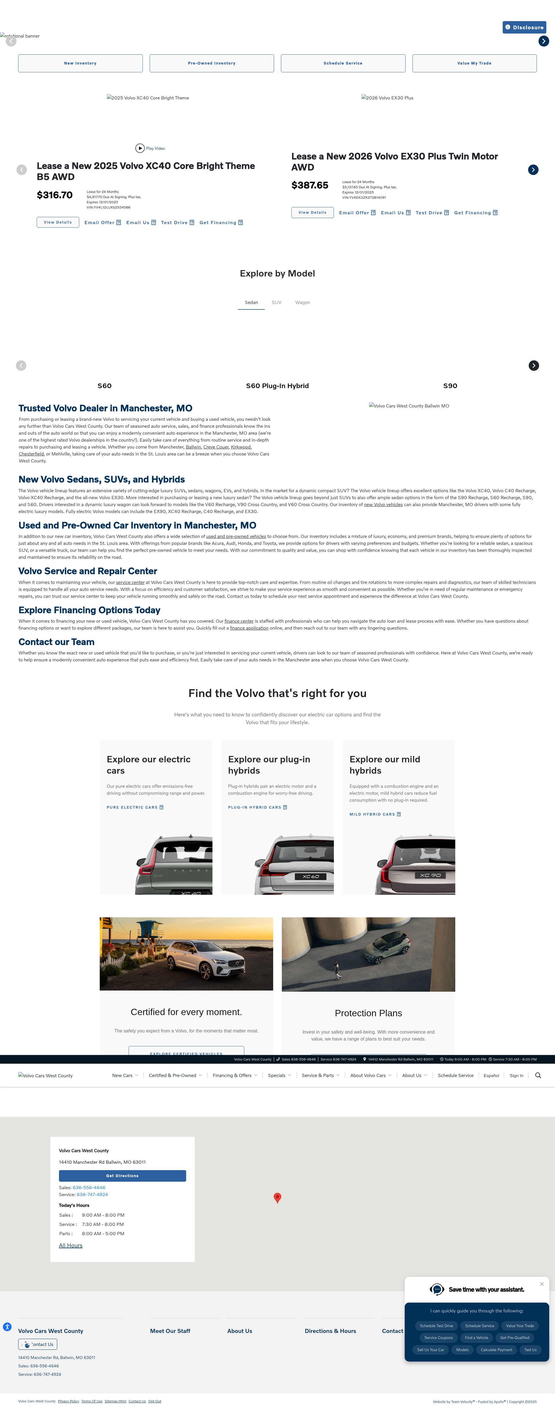 Screenshot of www.wcvolvocars.com
