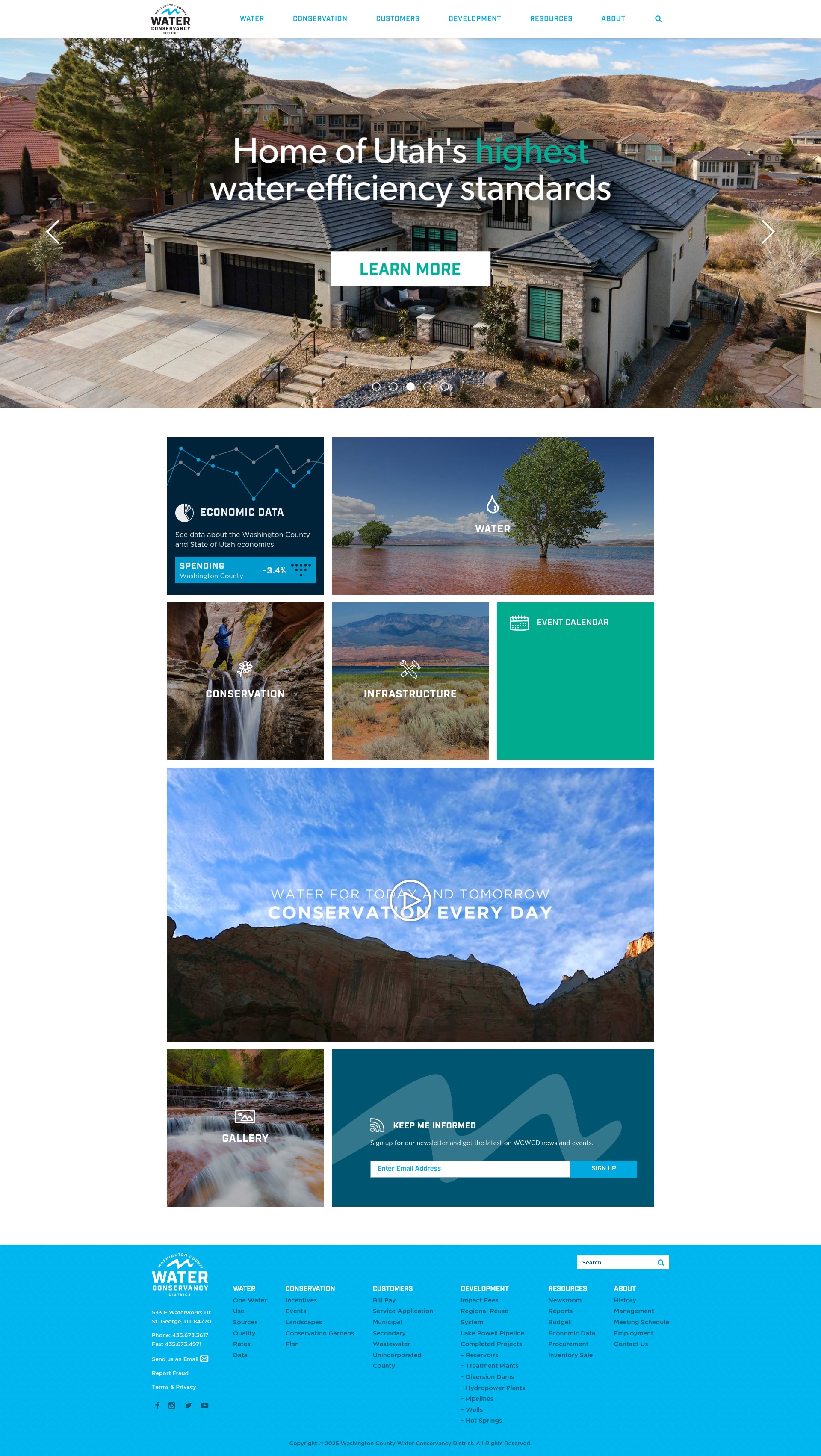 Screenshot of www.wcwcd.gov