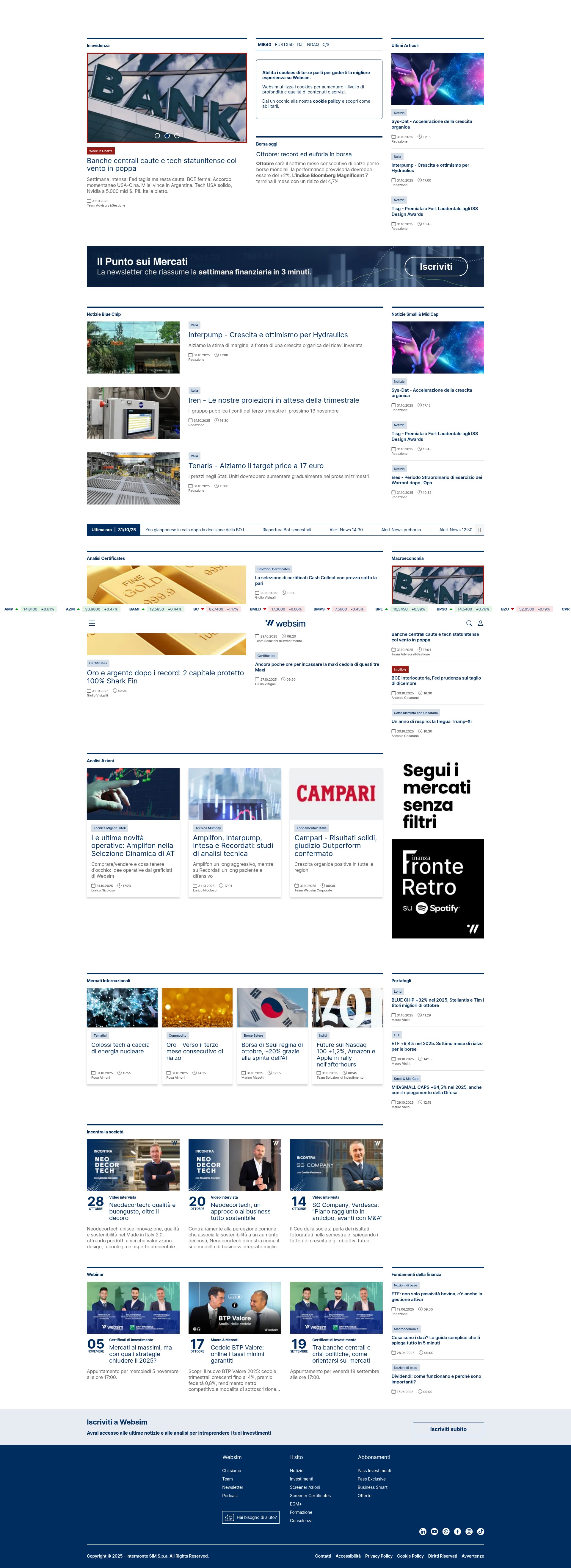 Screenshot of www.websim.it