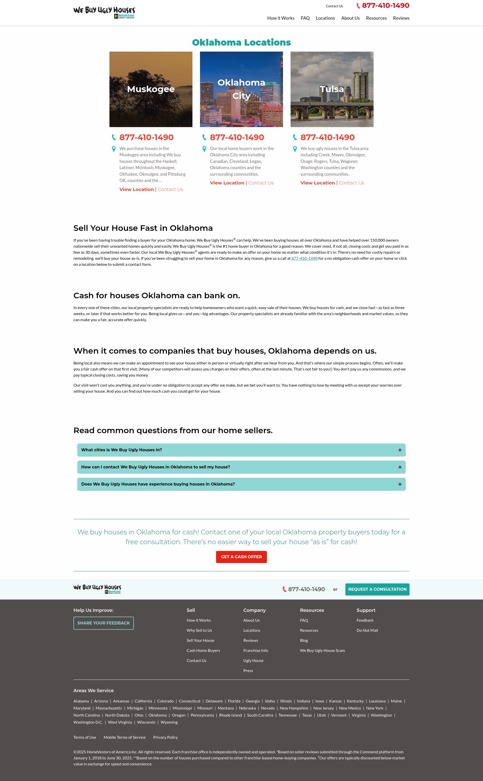 Screenshot of www.webuyuglyhouses.com