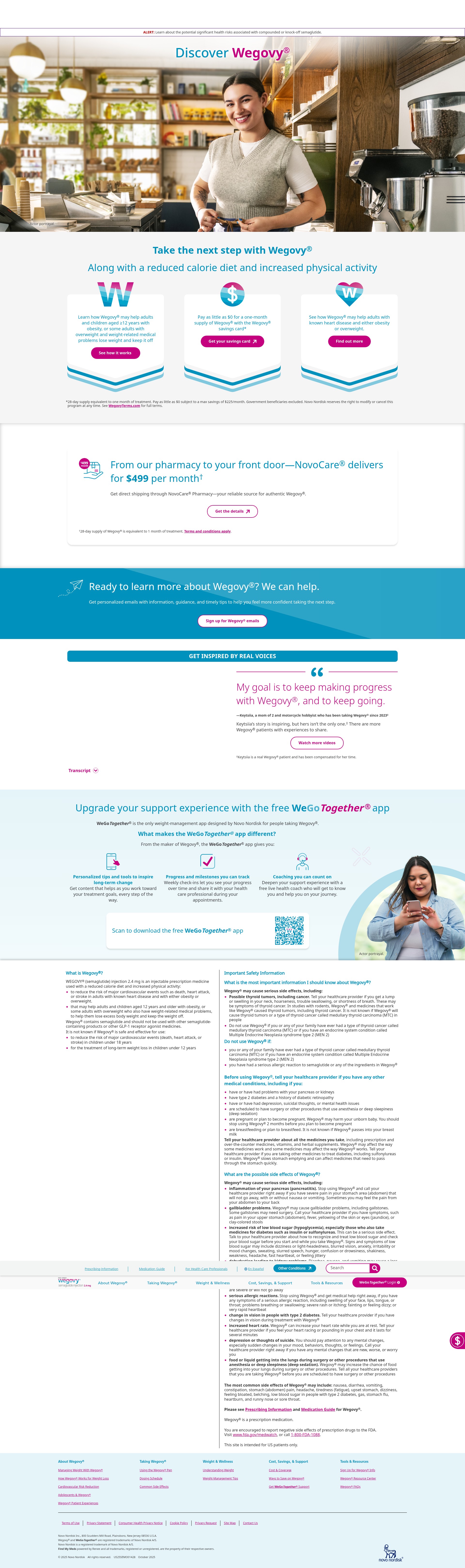 Screenshot of www.wegovy.com