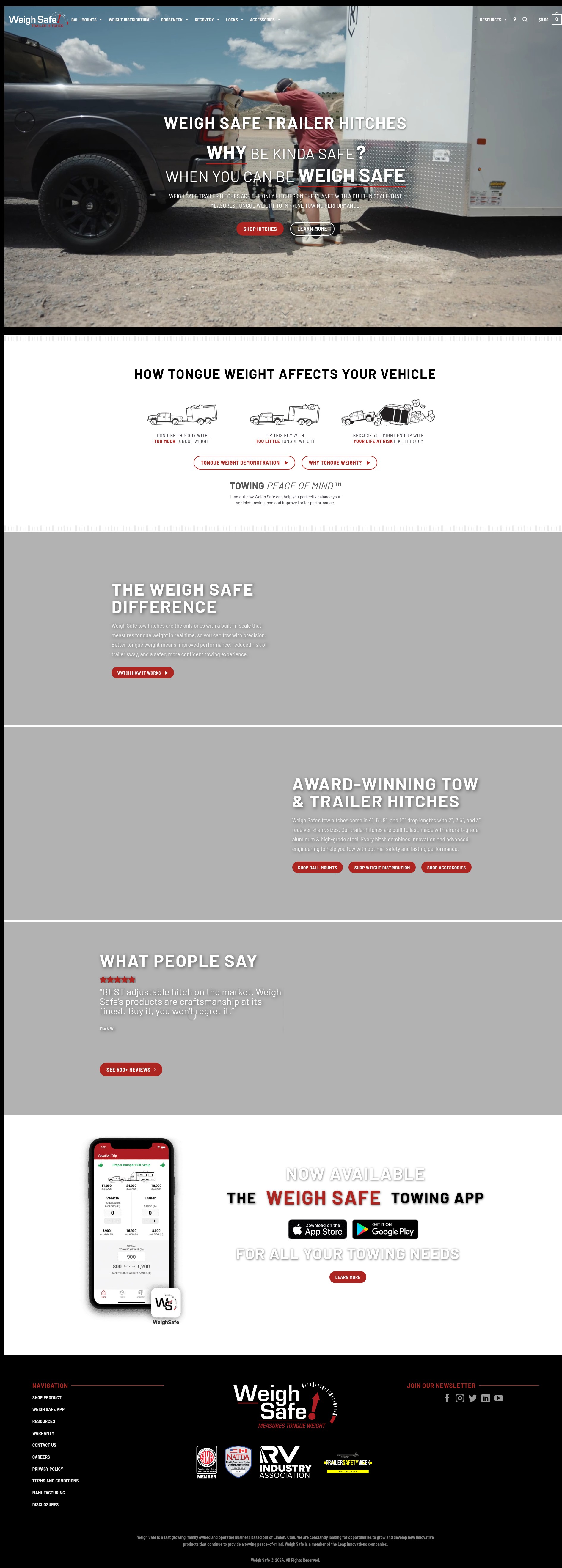 Screenshot of www.weigh-safe.com
