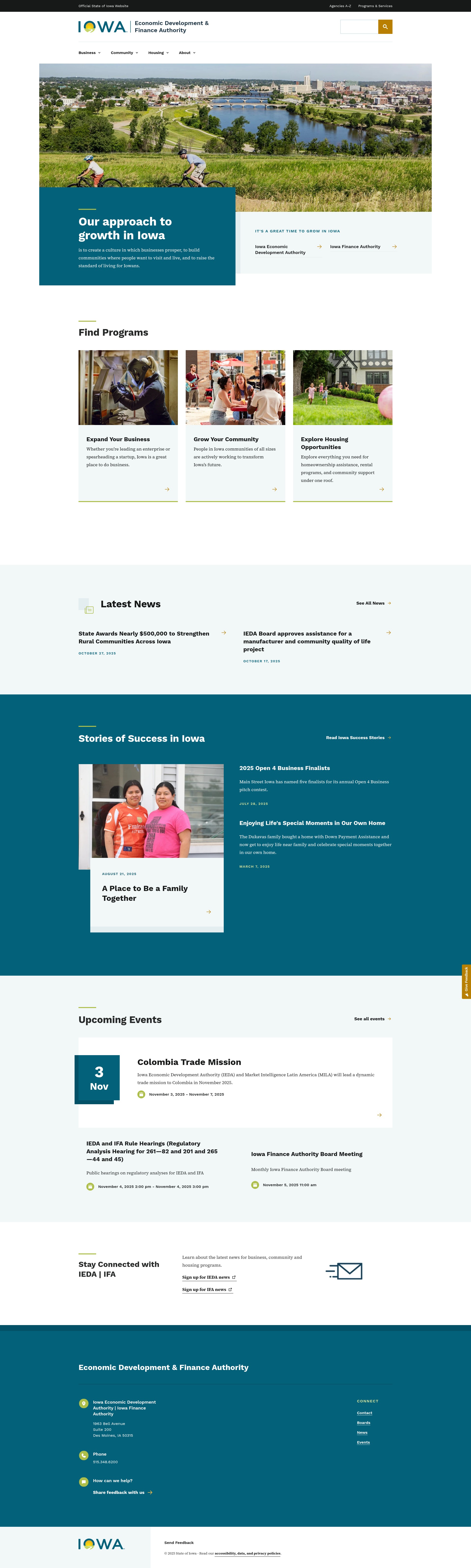 Screenshot of www.welcomehomeia.com
