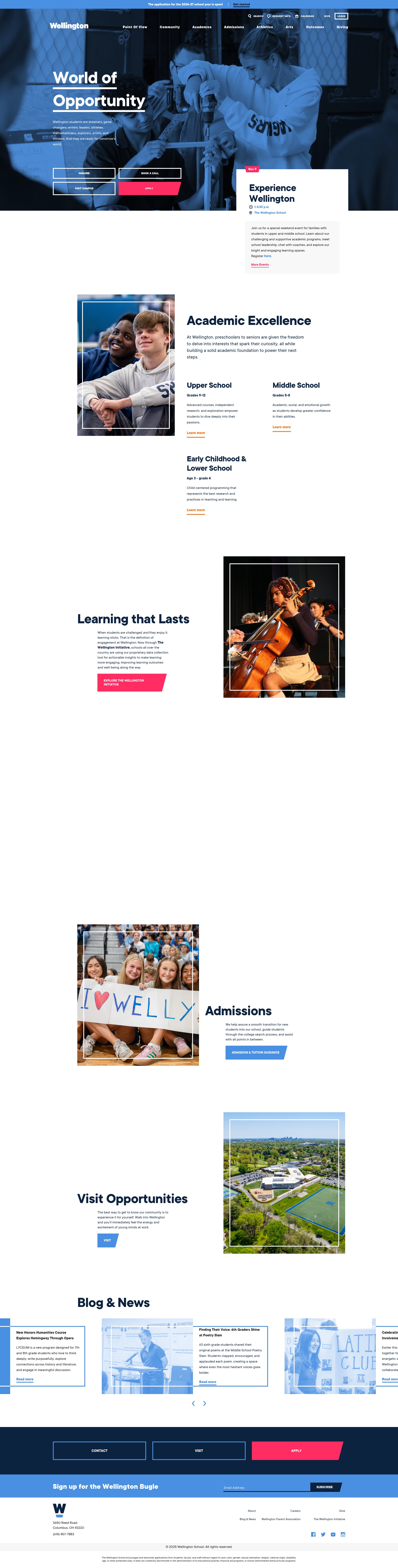 Screenshot of www.wellington.org