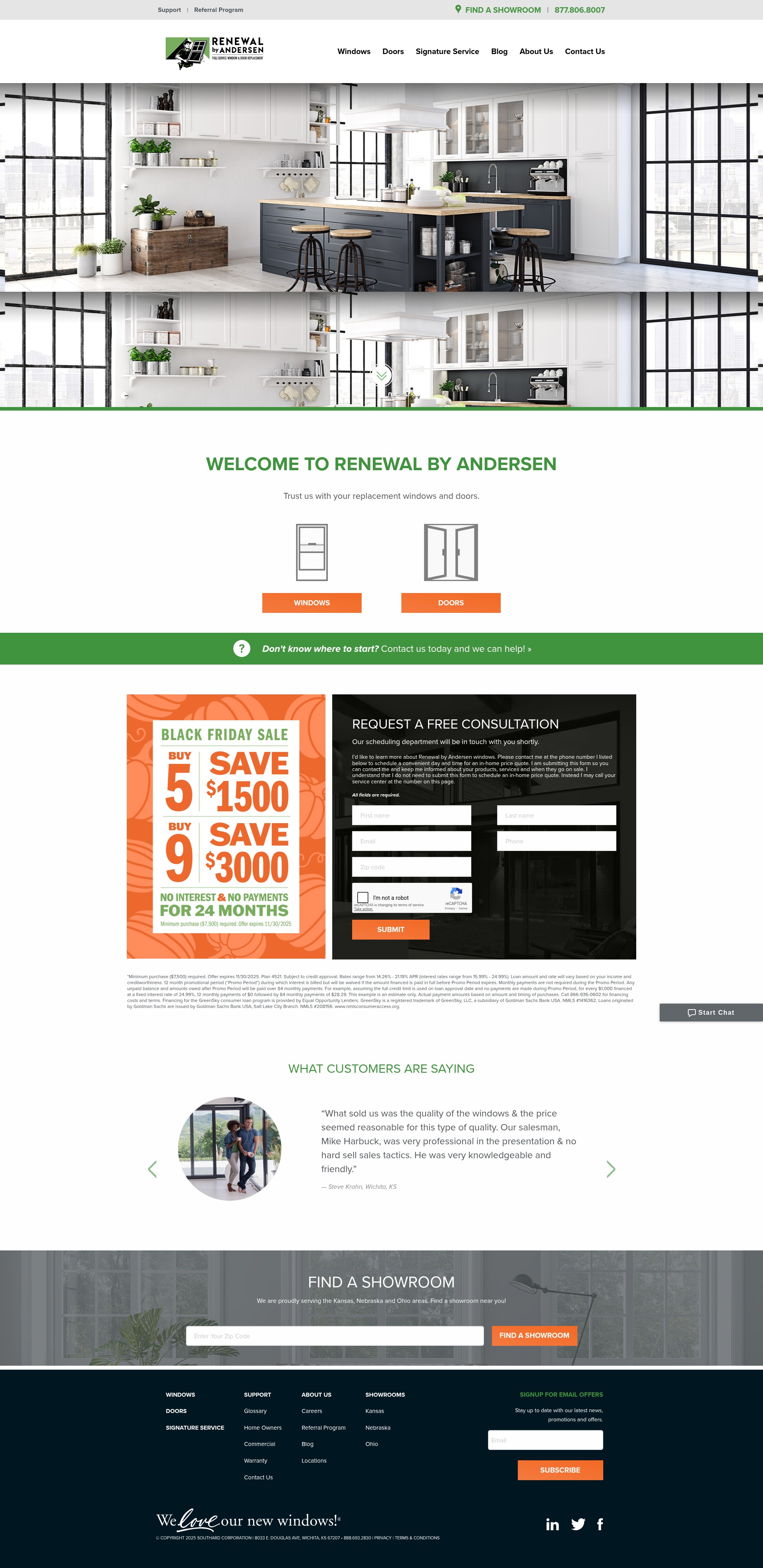 Screenshot of www.weloveournewwindows.com