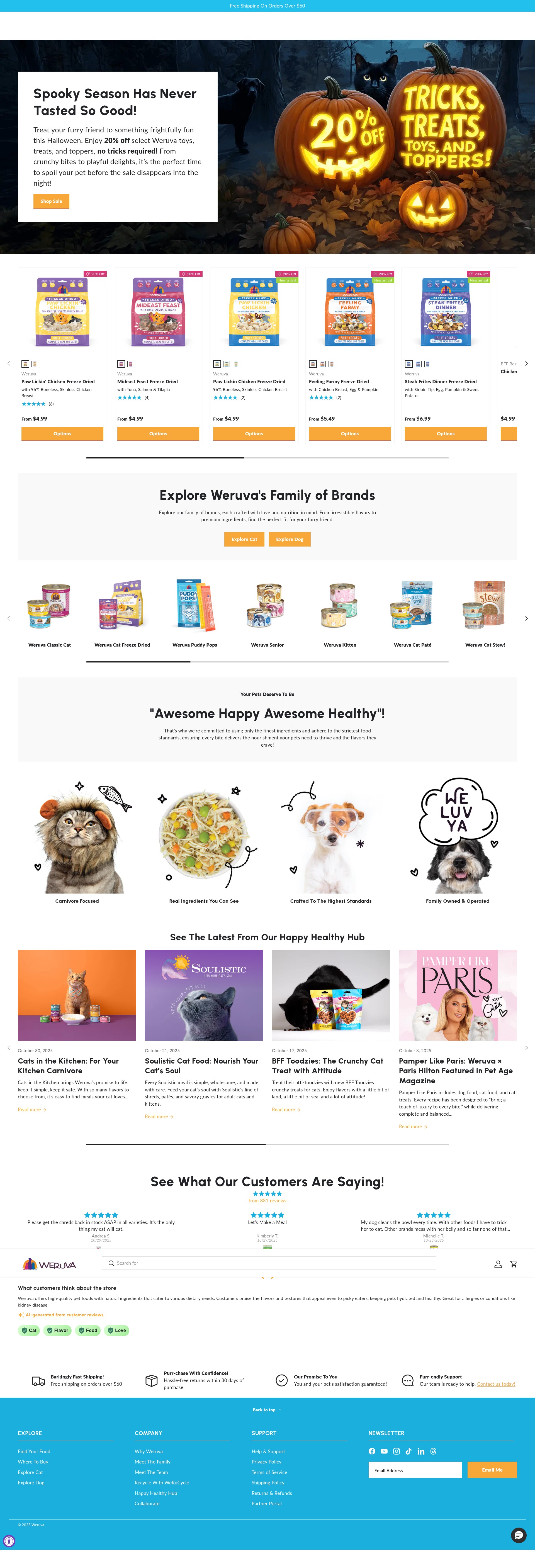 Screenshot of www.weruva.com