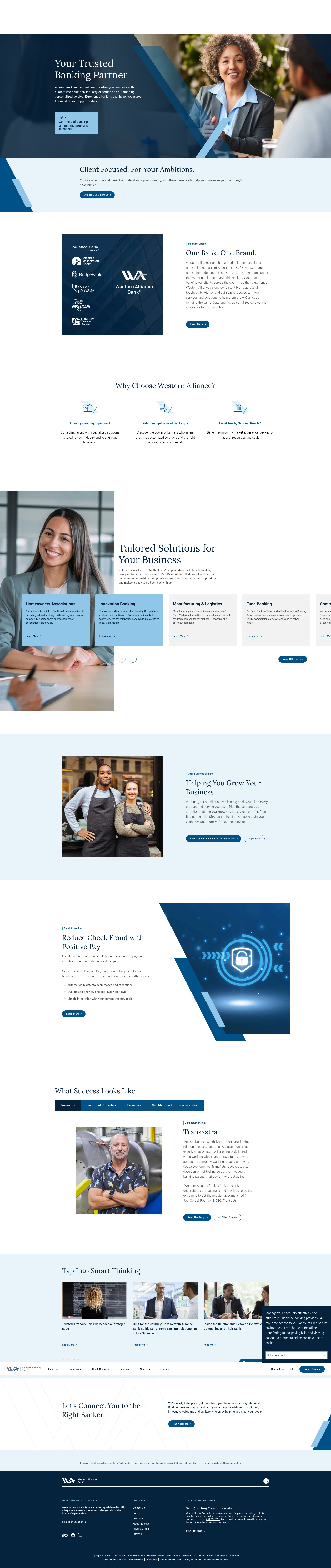 Screenshot of www.westernalliancebancorporation.com