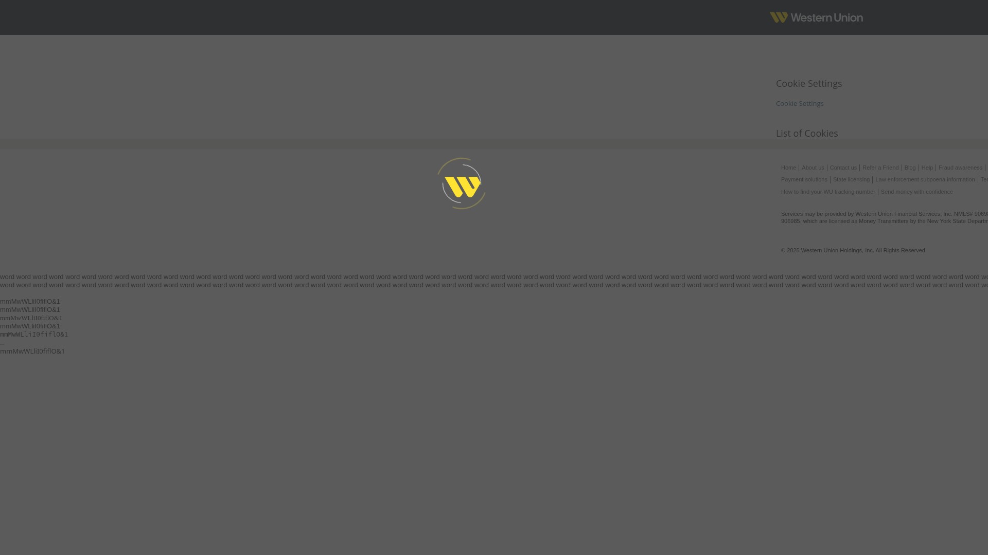 Screenshot of www.westernunion.com