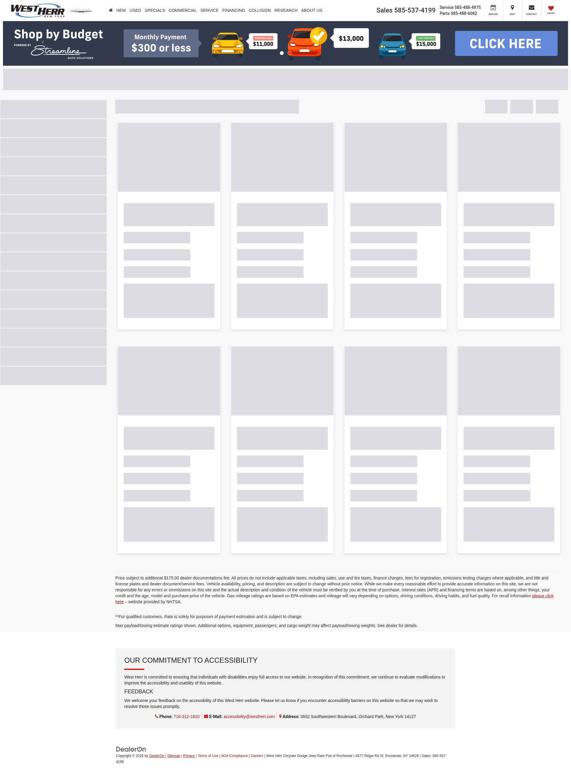Screenshot of www.westherrcdjrfrochester.com
