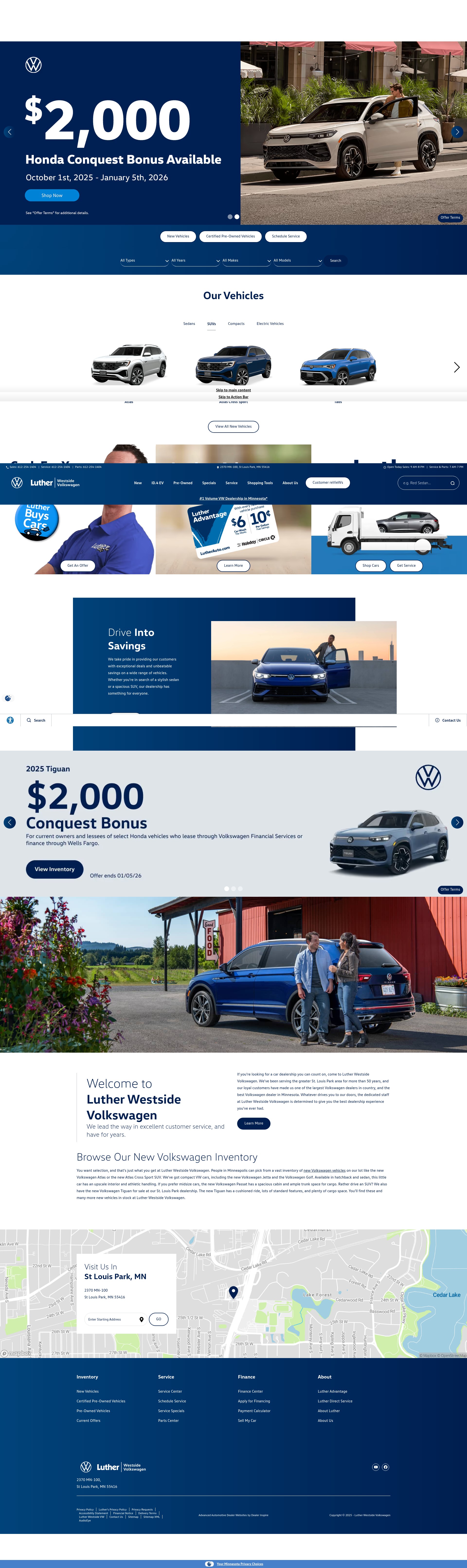 Screenshot of www.westsidevw.com