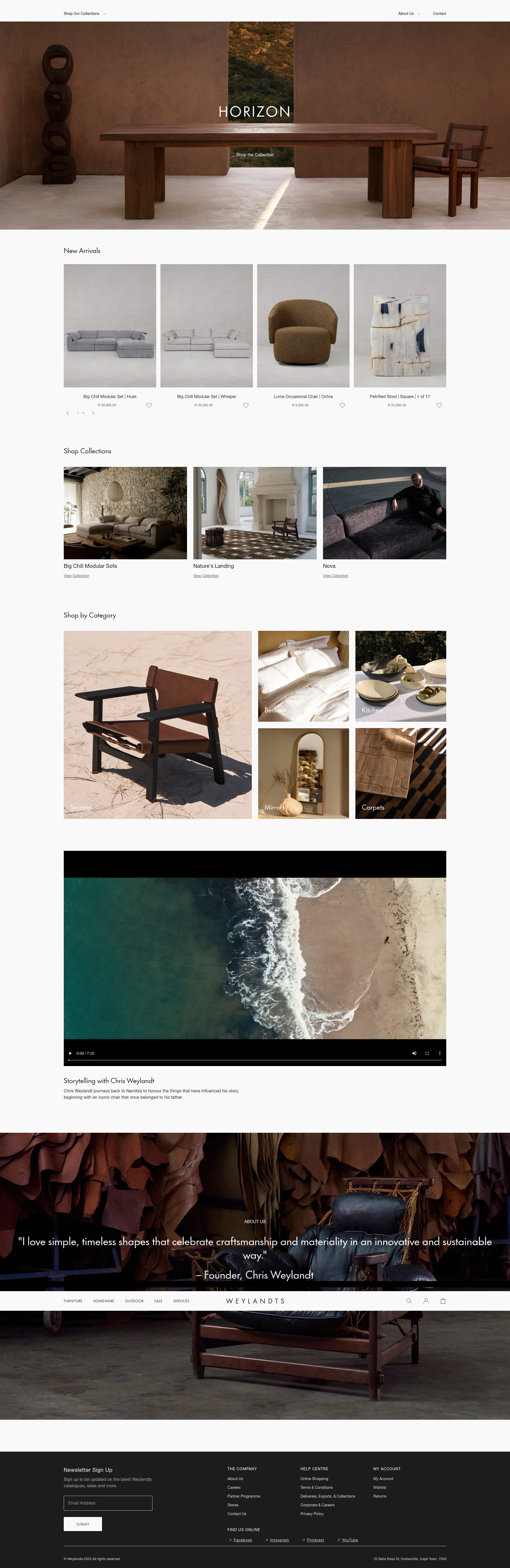 Screenshot of www.weylandts.co.za