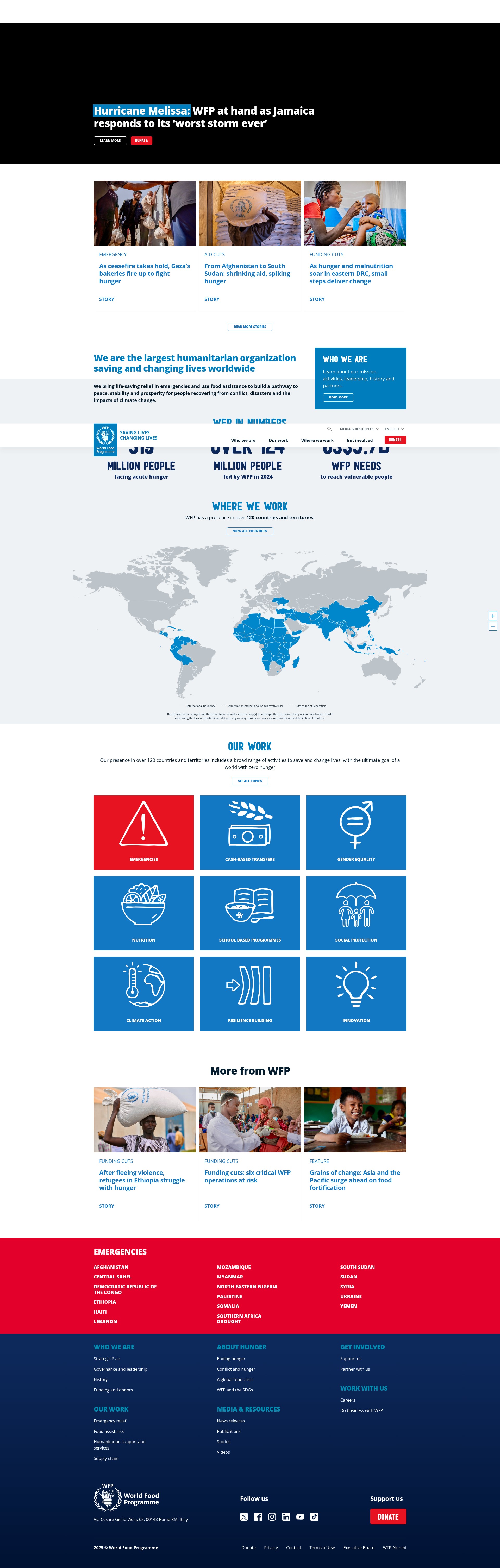 Screenshot of www.wfp.org