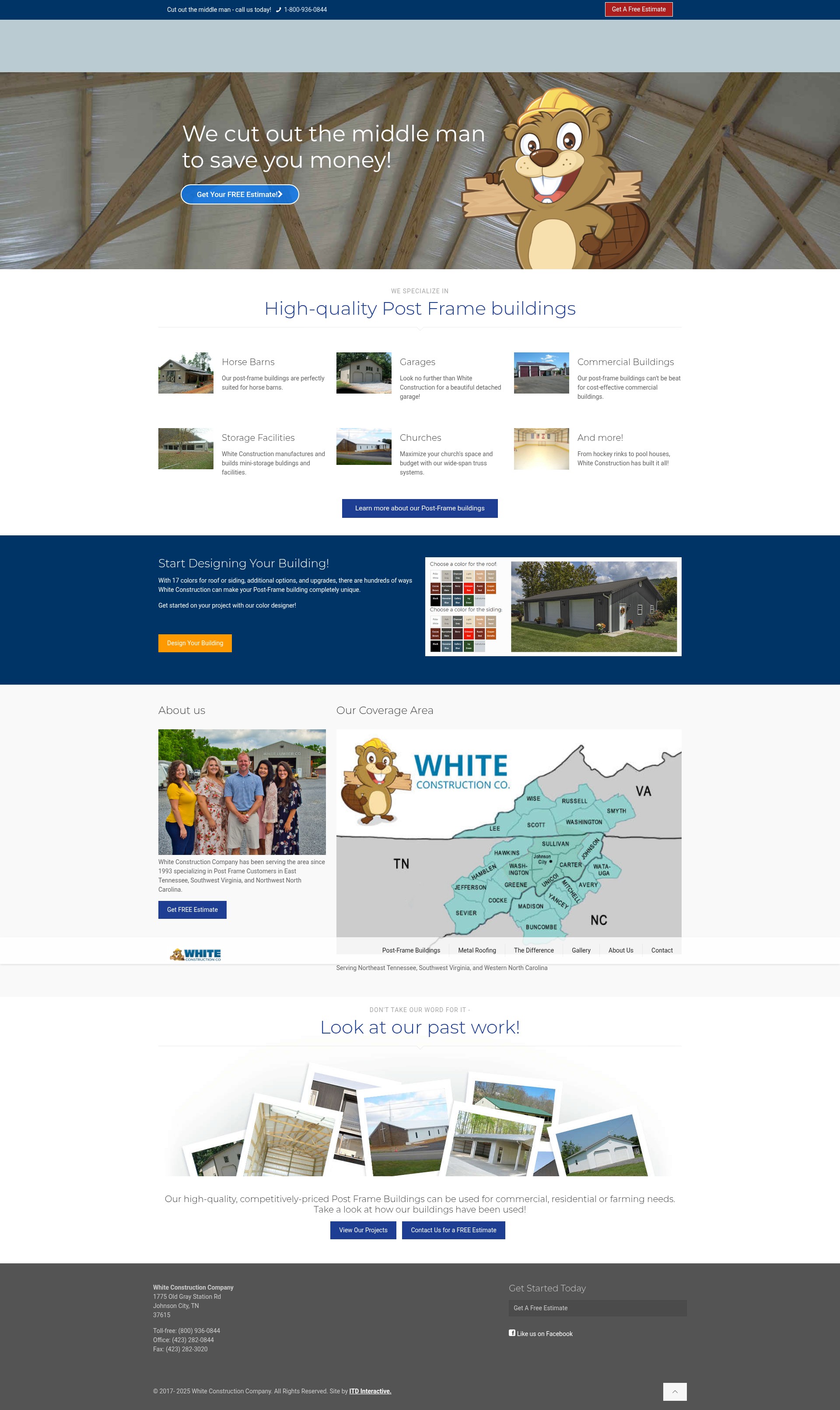 Screenshot of www.whiteconstructioncompany.net