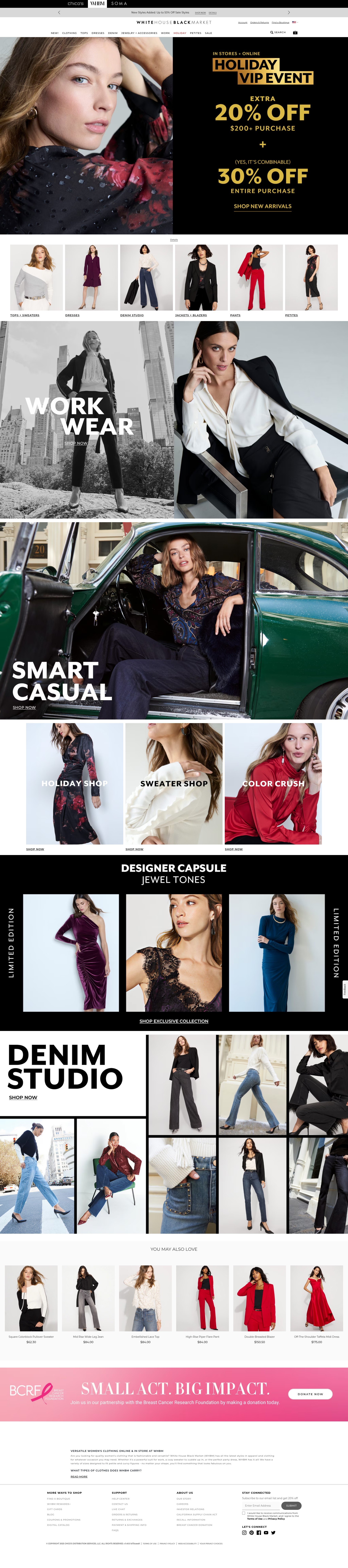 Screenshot of www.whitehouseblackmarket.com